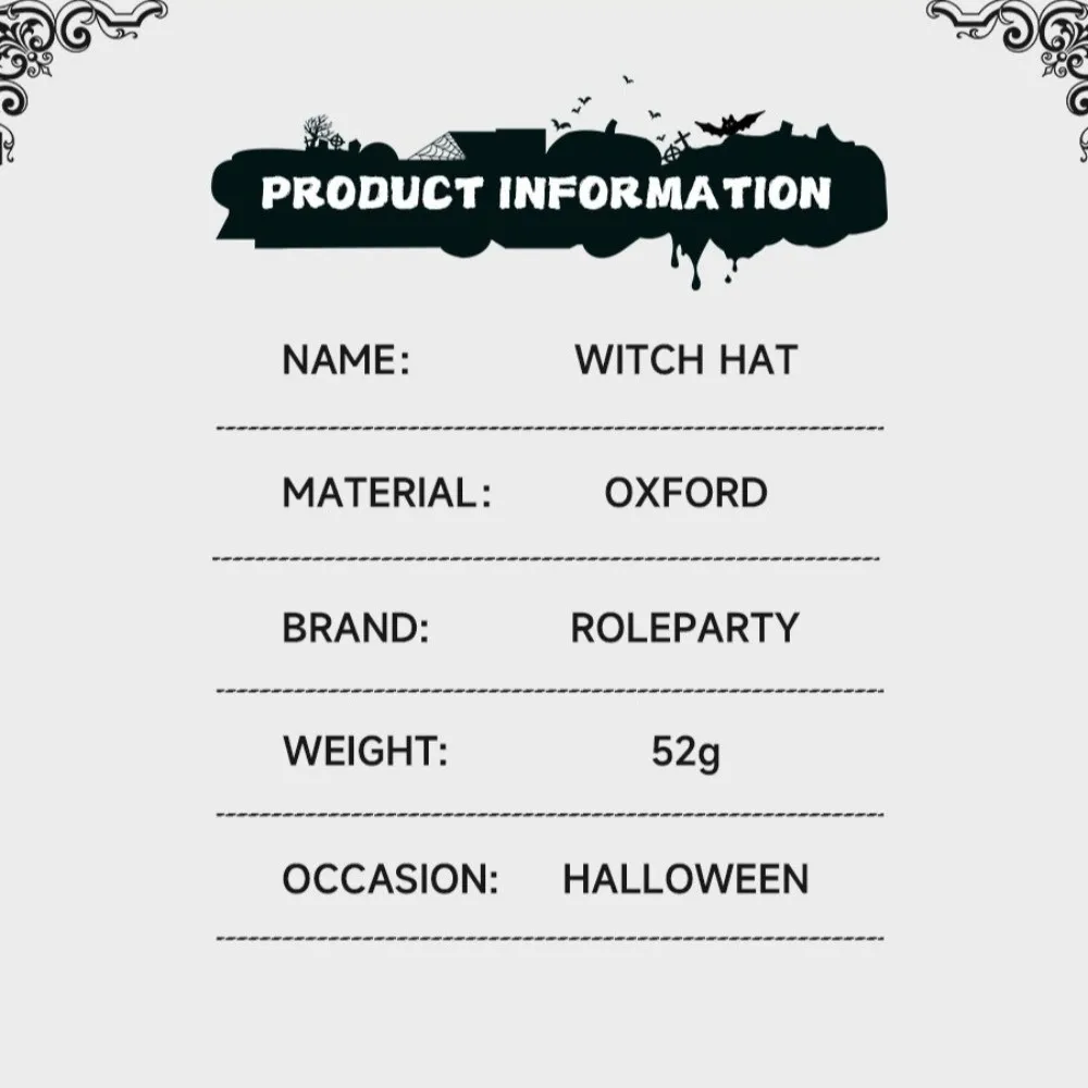 Punk Black Wizard Cap Oxford Cloth Lolitas Halloween Witch Hat Steampunks Decoration Cosplay Witch Hat Children
Punk Black Wizard Cap Oxford Cloth Lolitas Halloween Witch Hat Steampunks Decoration Cosplay Witch Hat Children