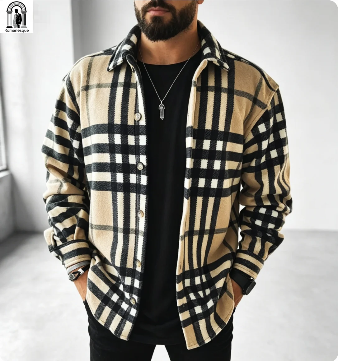 Men's Plaid Flannel Shirt, Loose Fit Casual Button Down Long Sleeve Blouse, Multi Colors Available for Streetwear & Daily Wear
Men's Plaid Flannel Shirt, Loose Fit Casual Button Down Long Sleeve Blouse, Multi Colors Available for Streetwear & Daily Wear
