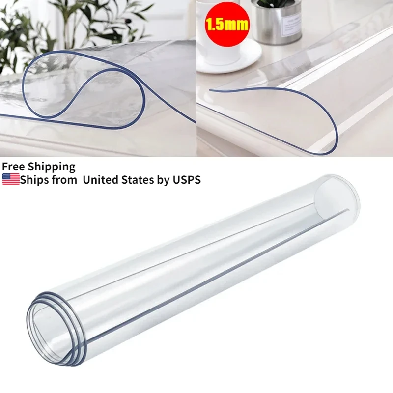 Soft Glass Table Cloth 1.5mm soft PVC Transparent Tablecloth Waterproof Rectangular Table Cover Pad Kitchen Oil-Proof Table Mat
Soft Glass Table Cloth 1.5mm soft PVC Transparent Tablecloth Waterproof Rectangular Table Cover Pad Kitchen Oil-Proof Table Mat