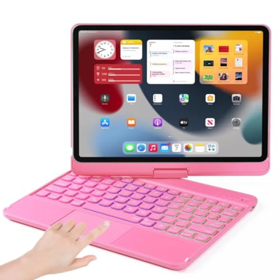 Keyboard case for iPad 11th A16 202510th Generation 10.9 inch 2022 Multi Touchpad 360 Swivel Light Thin Cover Backlight 1011 Ge
Keyboard case for iPad 11th A16 202510th Generation 10.9 inch 2022 Multi Touchpad 360 Swivel Light Thin Cover Backlight 1011 Ge