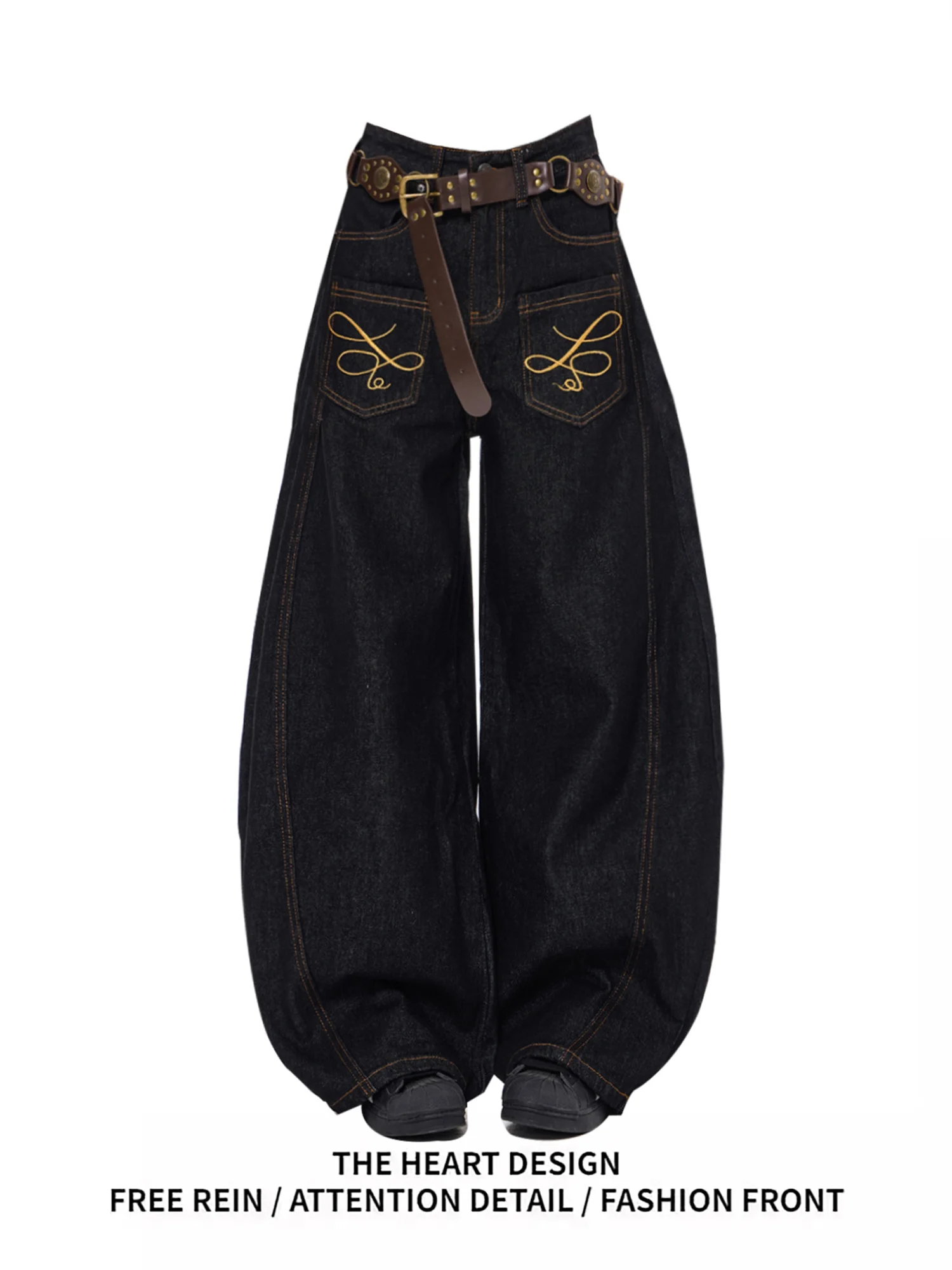 Y2K женские мешковатые широкие джинсы с высокой талией, темные винтажные джинсовые брюки с вышитыми карманами, уличная одежда, повседневные брюки
Y2K женские мешковатые широкие джинсы с высокой талией, темные винтажные джинсовые брюки с вышитыми карманами, уличная одежда, повседневные брюки