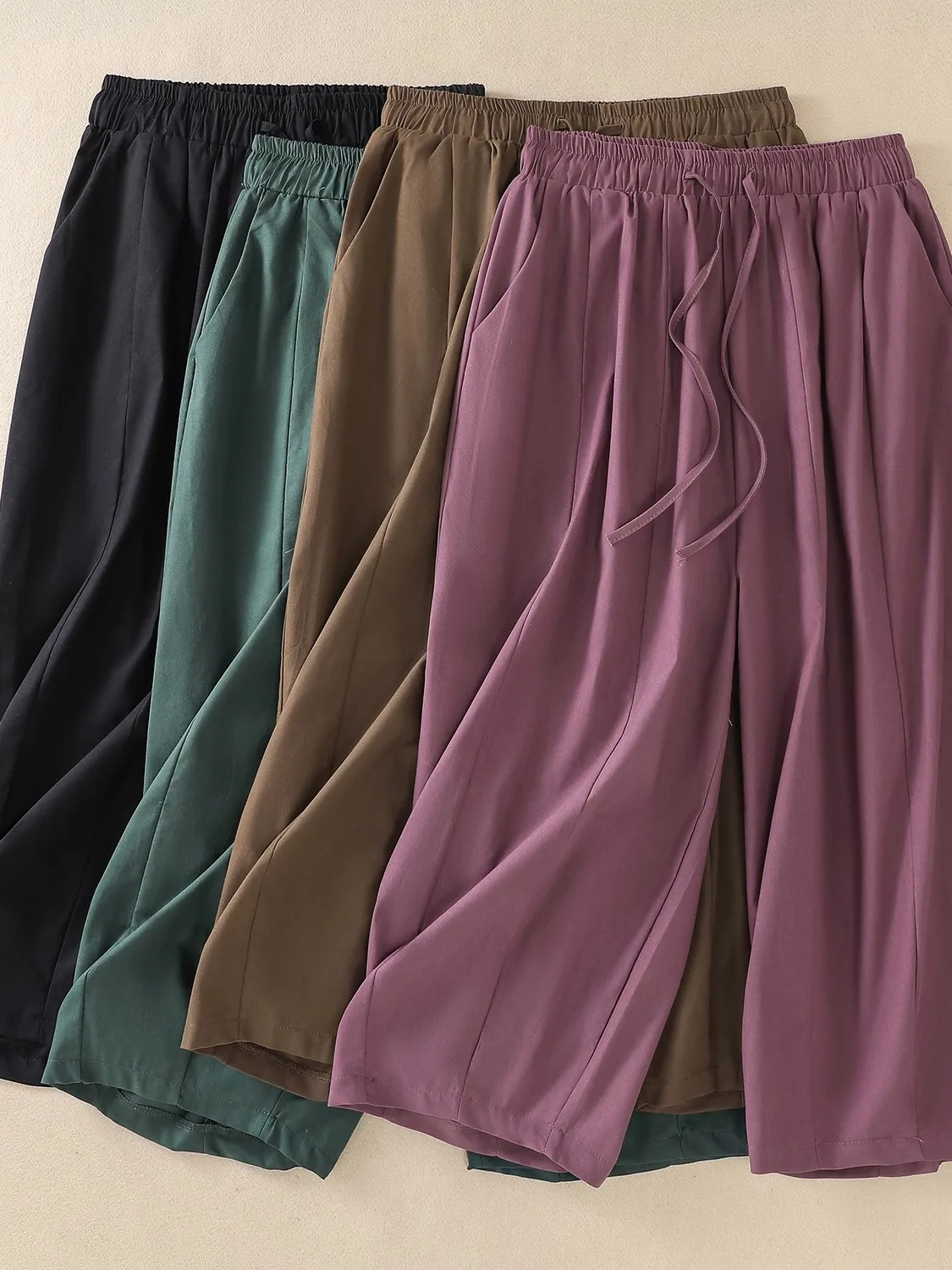 Casual Loose Harem Pants Women's Slimming Wide Leg Pants Linen Washed Simple Style Lantern Pants Comfortable Leisure Trousers
Casual Loose Harem Pants Women's Slimming Wide Leg Pants Linen Washed Simple Style Lantern Pants Comfortable Leisure Trousers