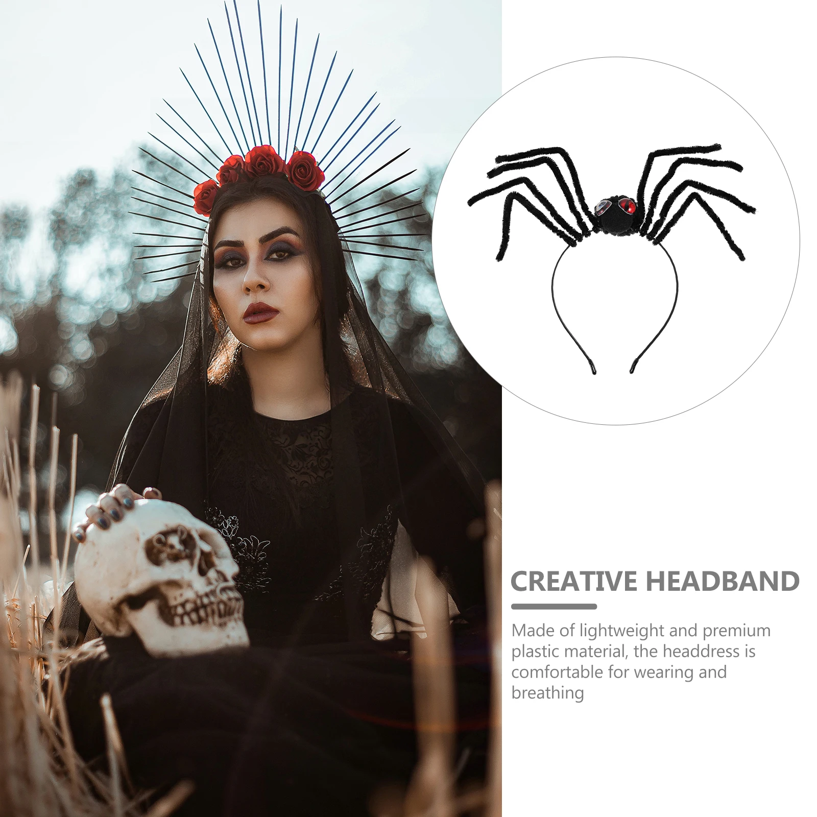 Spider Headband Halloween Costume Accessory Exquisite Craftsmanship Comfortable Wearing Hair Decoration Surprise Gift
Spider Headband Halloween Costume Accessory Exquisite Craftsmanship Comfortable Wearing Hair Decoration Surprise Gift