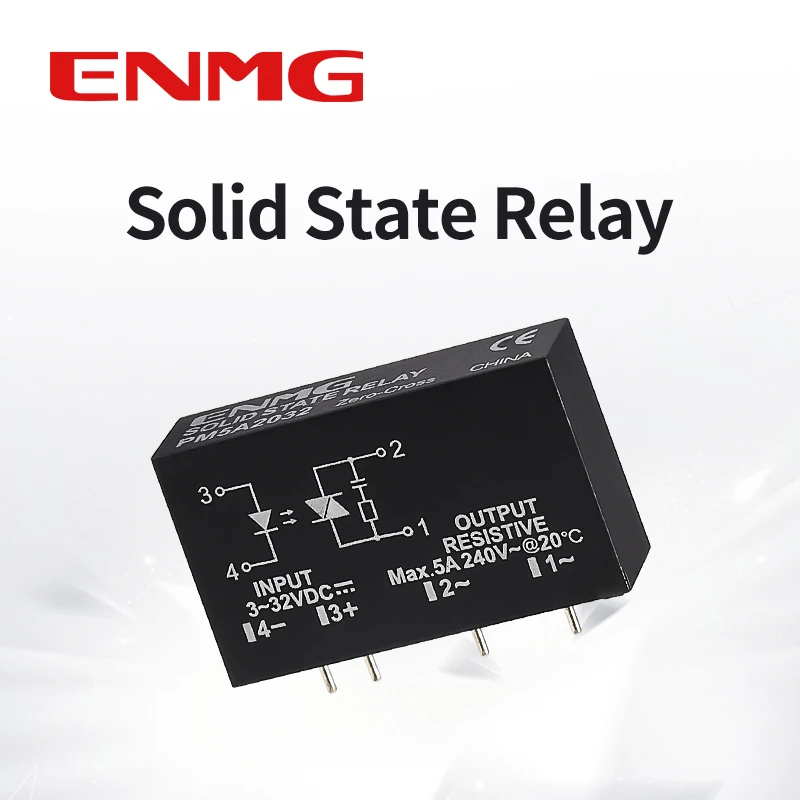ENMG 3~32V input small circuit board special solid state relay 10-55HZ PM5D/5A DC control DC/AC20mA pin type Wide voltage input
ENMG 3~32V input small circuit board special solid state relay 10-55HZ PM5D/5A DC control DC/AC20mA pin type Wide voltage input
