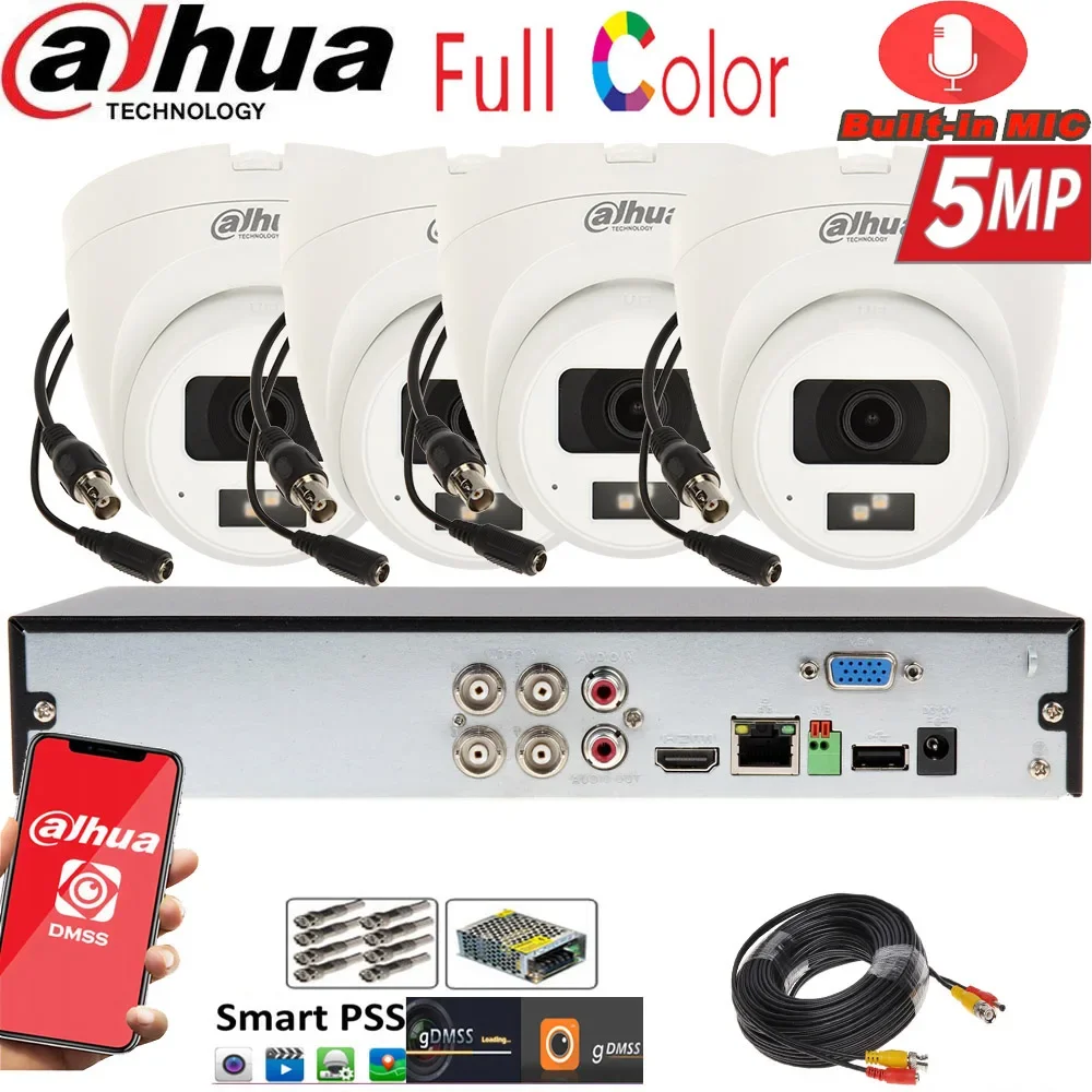 Dahua mutil language 5MPx Wizsense Full-Color Starlight Microphone CVI Monitoring set XVR5104HS-I3 with HAC-HFW1500CL-IL-A
Dahua mutil language 5MPx Wizsense Full-Color Starlight Microphone CVI Monitoring set XVR5104HS-I3 with HAC-HFW1500CL-IL-A