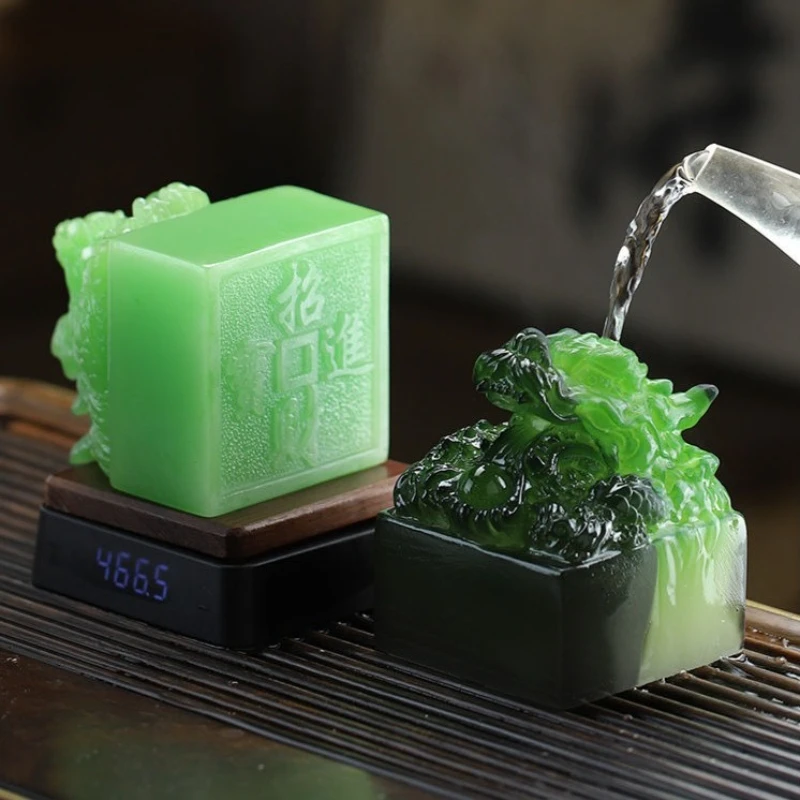 Color Changing Tea Pet - Dragon Imperial Seal Resin Feng Shui Ornament, Yixing Chinese Premium Lucky Decoration for Office Desk
Color Changing Tea Pet - Dragon Imperial Seal Resin Feng Shui Ornament, Yixing Chinese Premium Lucky Decoration for Office Desk