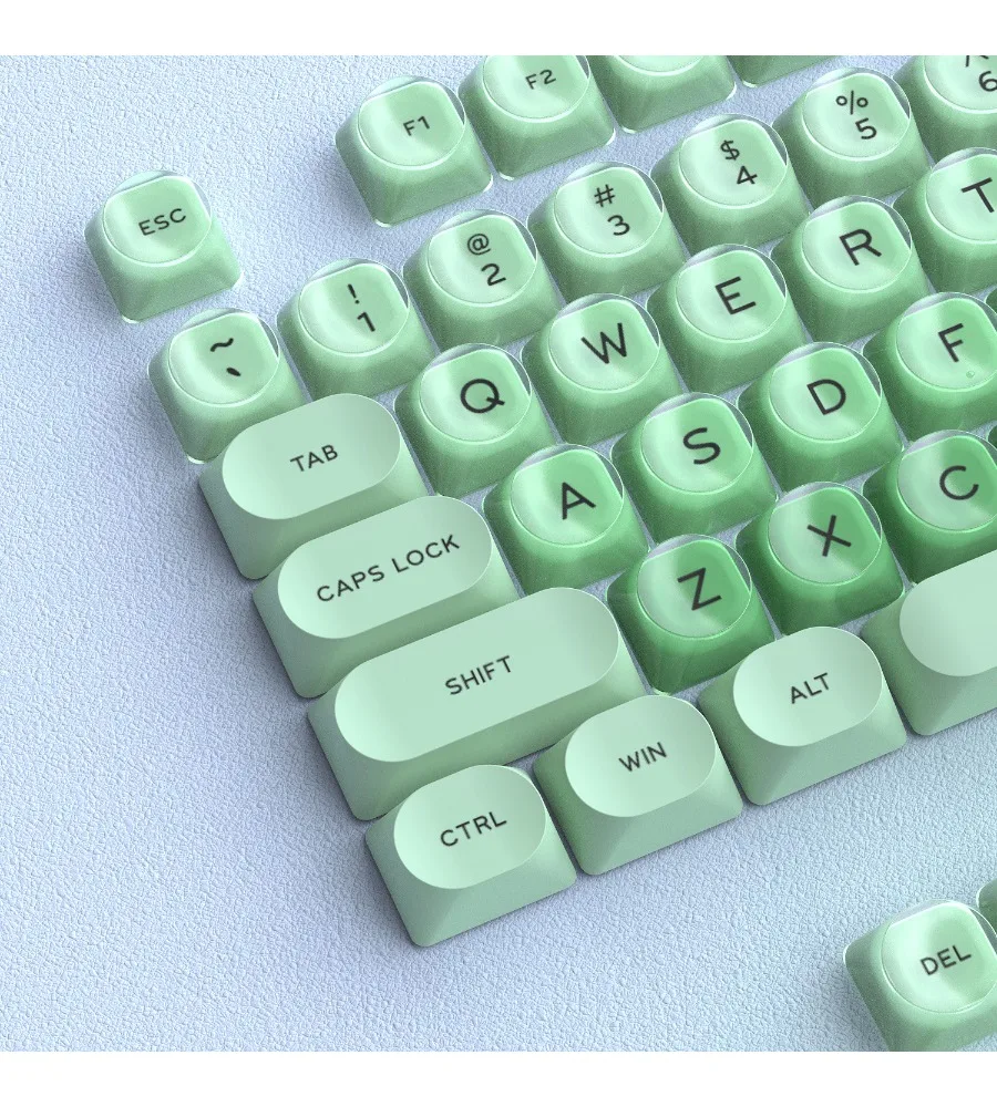 Keycap Personalized PC Transparent Printing UV Small Full Set Two-Color Liquid Foundation Green Keycap 128 Keys XDA Height
Keycap Personalized PC Transparent Printing UV Small Full Set Two-Color Liquid Foundation Green Keycap 128 Keys XDA Height