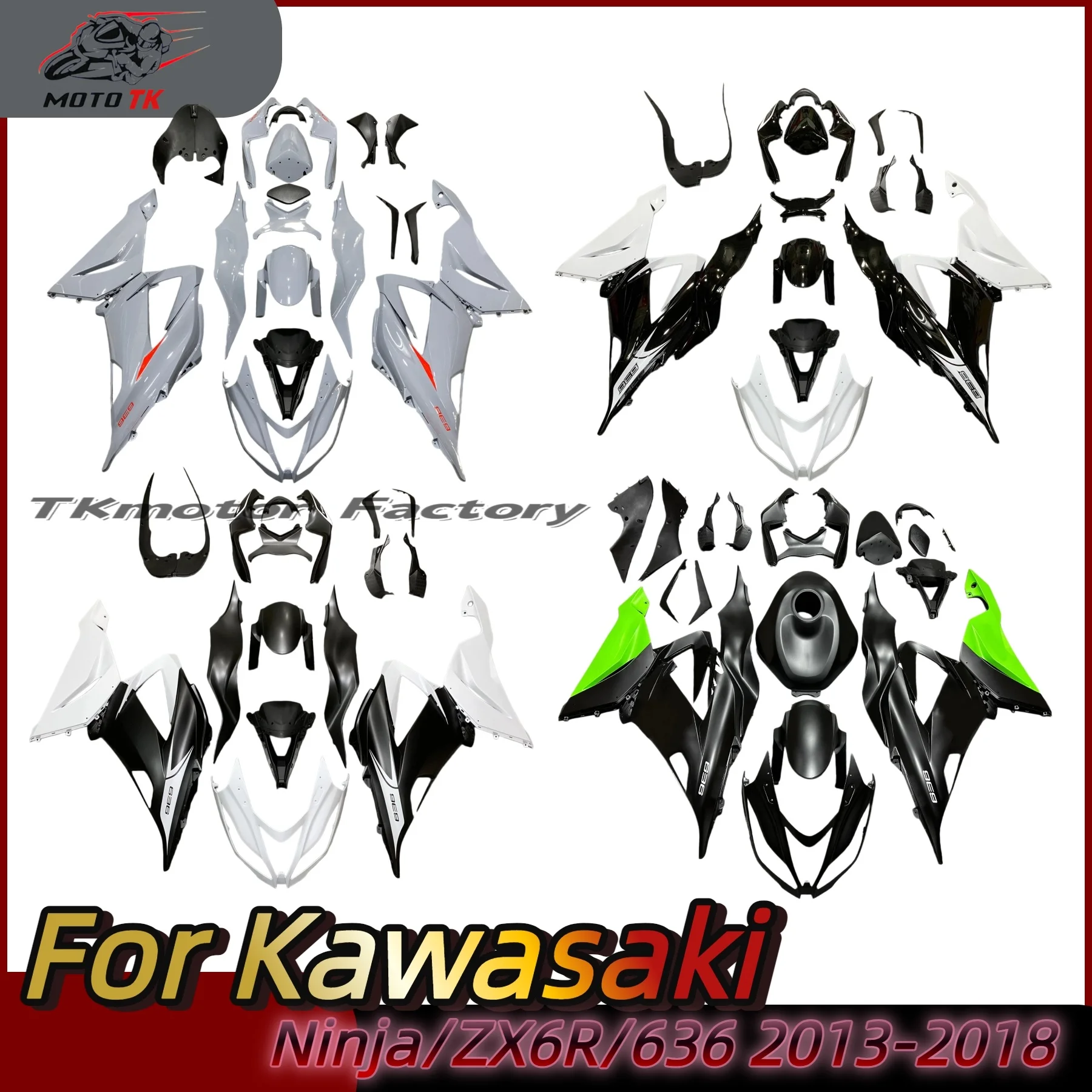Motorcycle Fairings for Kawasaki 636 ZX 6R 13 14 15 16 17 18 2013 2014 2015 2016 2017 2018 Full Matte Black Fairing Kit
Motorcycle Fairings for Kawasaki 636 ZX 6R 13 14 15 16 17 18 2013 2014 2015 2016 2017 2018 Full Matte Black Fairing Kit