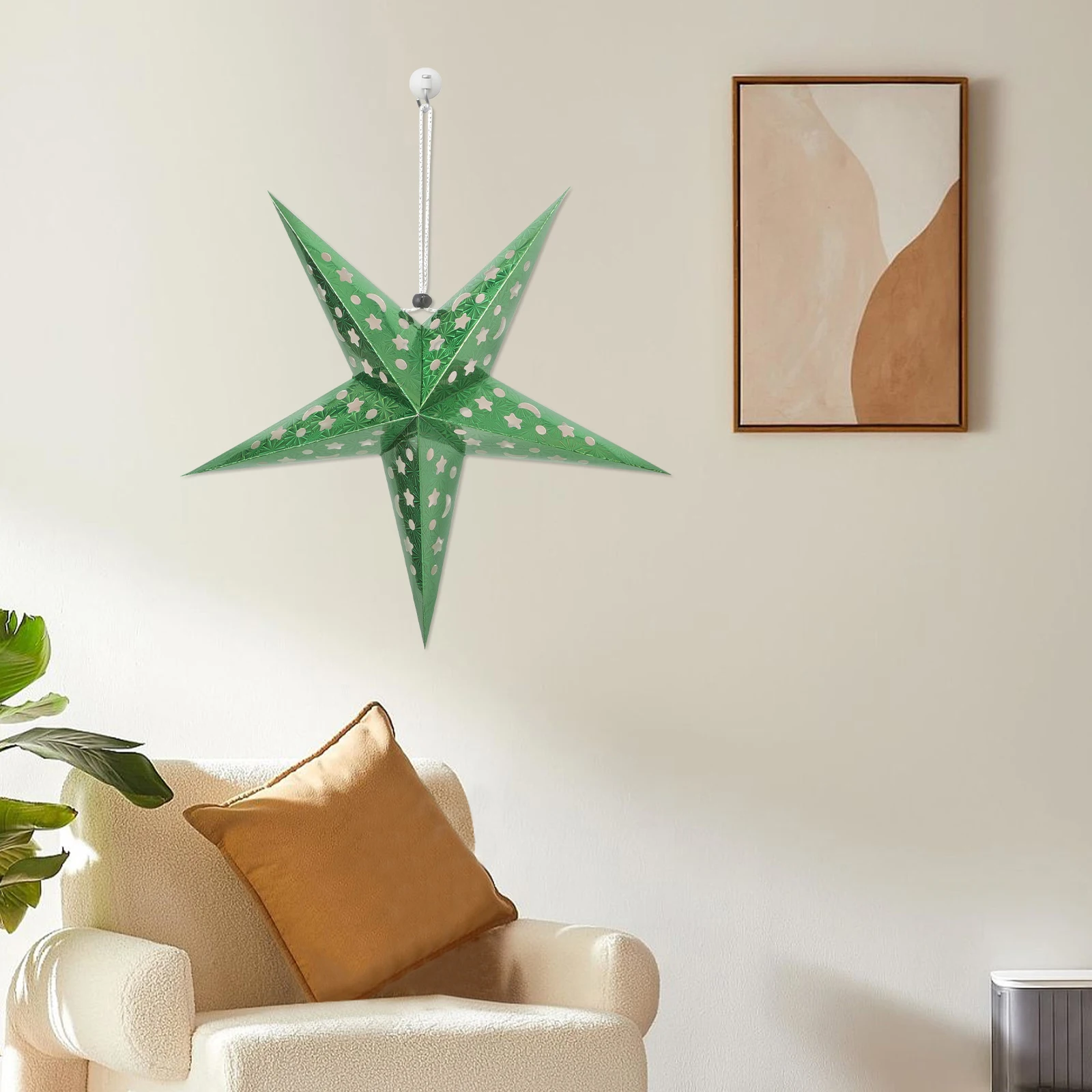 5Pcs Five Pointed Star Paper Lamp Shade Green Color Decorative Lighting for Events Parties Bedroom Living Room
5Pcs Five Pointed Star Paper Lamp Shade Green Color Decorative Lighting for Events Parties Bedroom Living Room