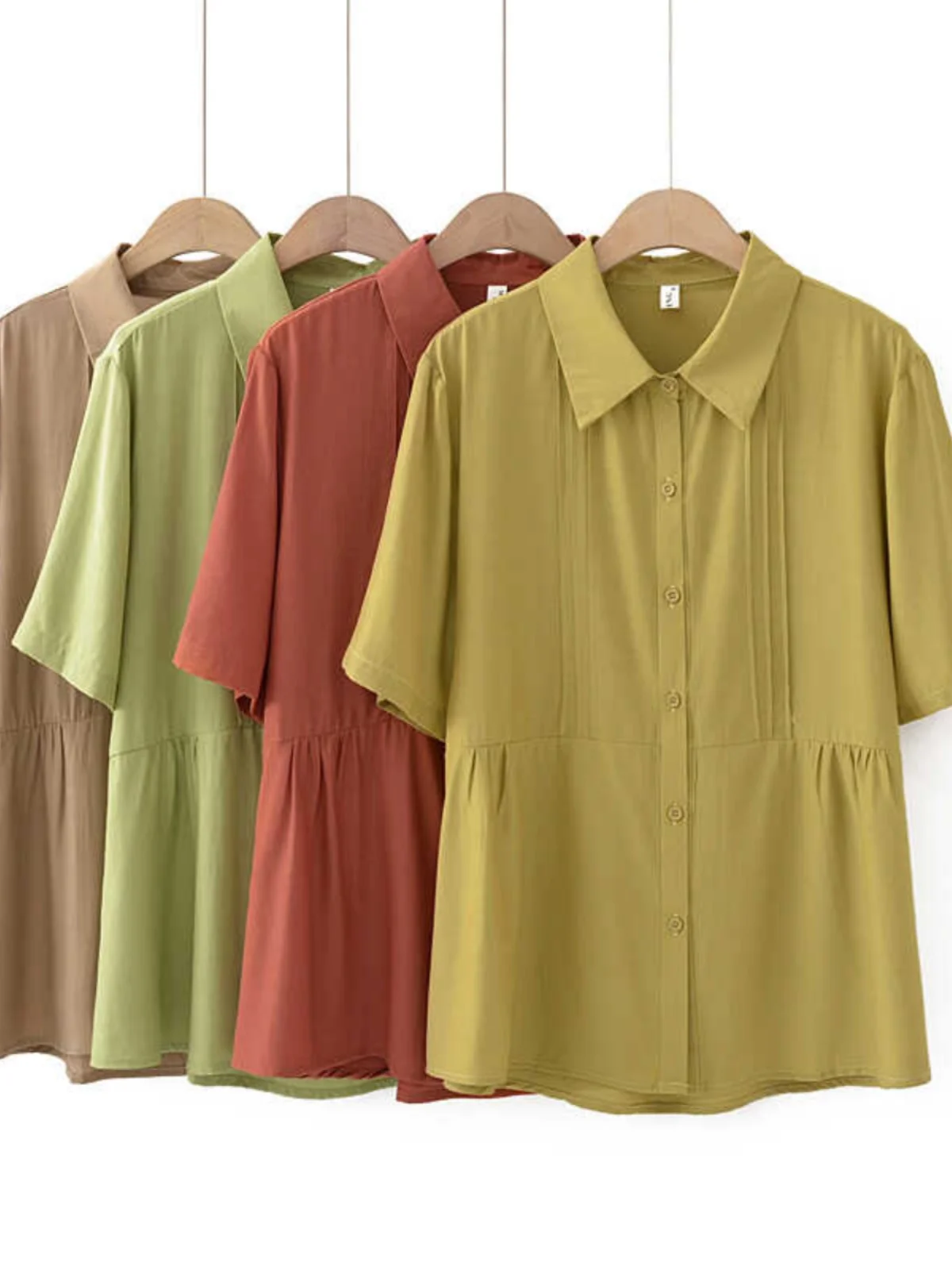 Casual Artistic Short Sleeve Shirt for plus Size Women Summer 2024 Loose Fit Regular Length Polyester Fiber Mom's Clothing
Casual Artistic Short Sleeve Shirt for plus Size Women Summer 2024 Loose Fit Regular Length Polyester Fiber Mom's Clothing