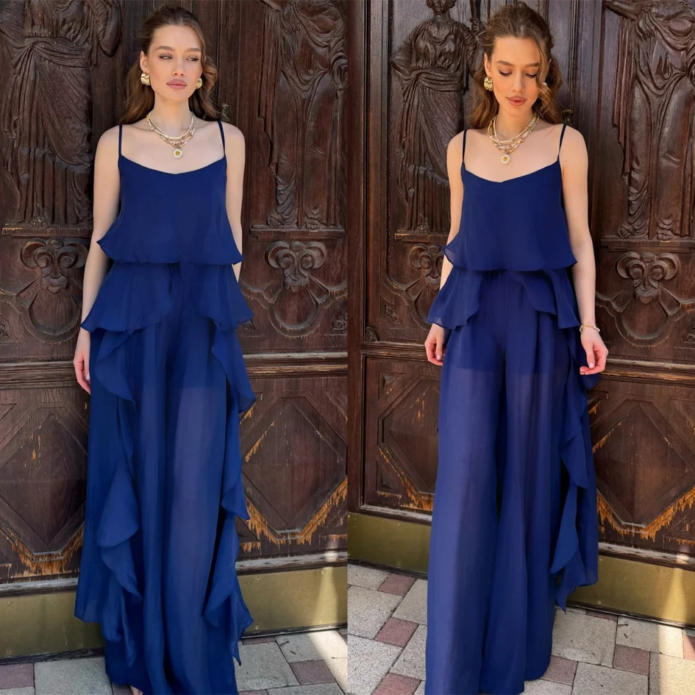 Customized High Quality Dark Blue Chiffon Evening Dress Graceful Square Collar Spaghetti Straps Sleeveless Homecoming Dress
Customized High Quality Dark Blue Chiffon Evening Dress Graceful Square Collar Spaghetti Straps Sleeveless Homecoming Dress