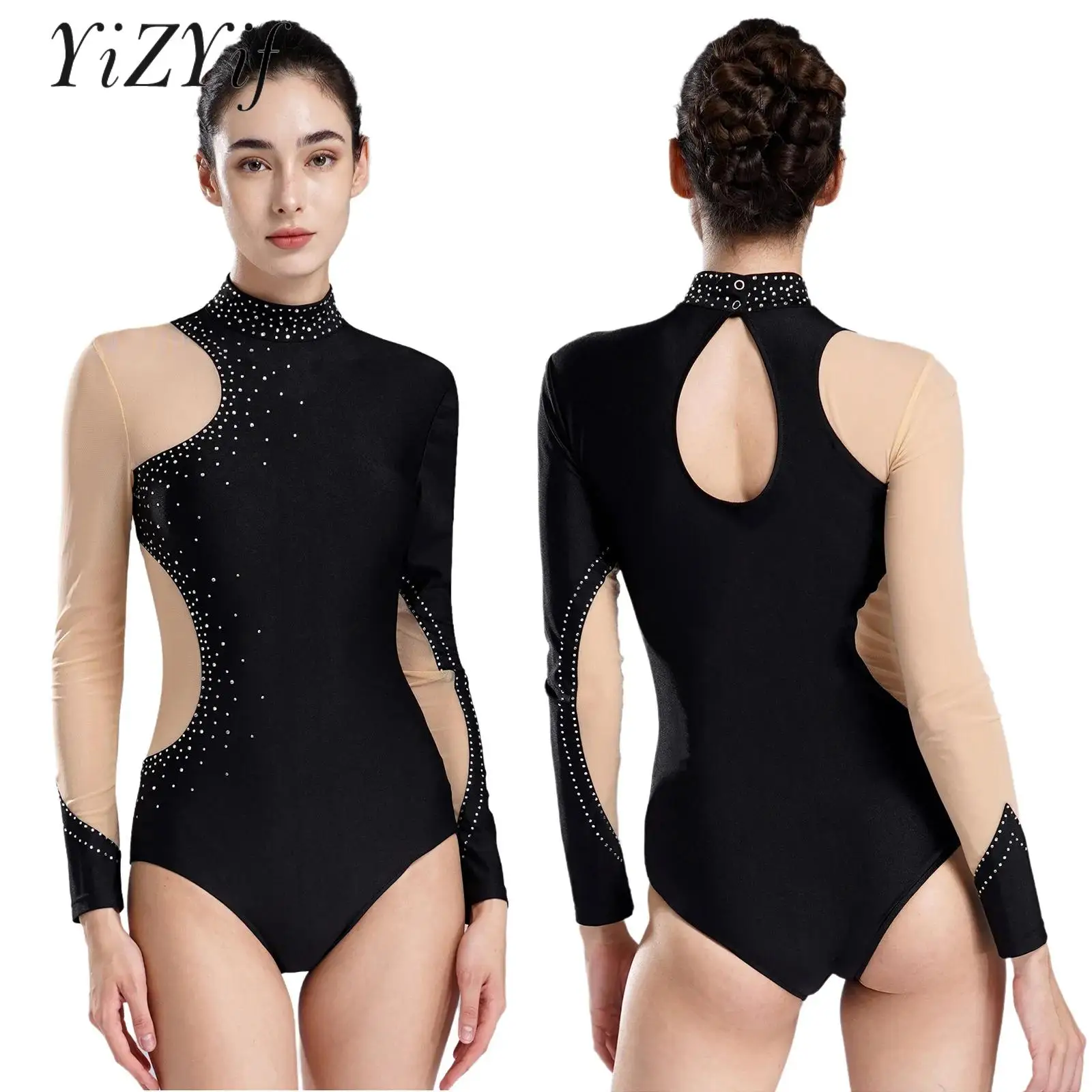 Womens Glittery Rhinestones Figure Skating Leotard Ballet Dance Unitard Gymnastics Bodysuit Activewear Athletic Tights Leotard
Womens Glittery Rhinestones Figure Skating Leotard Ballet Dance Unitard Gymnastics Bodysuit Activewear Athletic Tights Leotard