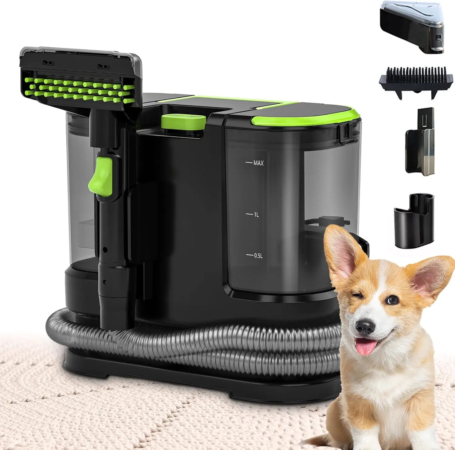 Portable Carpet & Upholstery Cleaner, 21Kpa Suction, Deep Clean for Rugs, Couches, Curtains, Car Interiors, Pet & Family Friendly
Portable Carpet & Upholstery Cleaner, 21Kpa Suction, Deep Clean for Rugs, Couches, Curtains, Car Interiors, Pet & Family Friendly