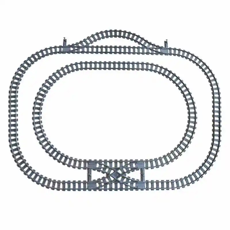 MOC City Train 49pcs Rail Crossing Tracks Set Stud Gap Triple Switch Bricks Building Blocks Technical Enlighten Toys for kids
MOC City Train 49pcs Rail Crossing Tracks Set Stud Gap Triple Switch Bricks Building Blocks Technical Enlighten Toys for kids