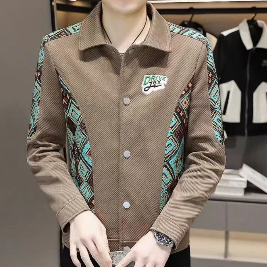 Slim Fit Spring Autumn Korean Sle Men's Jaet Faionable Collar Color Blo Youthful Haome Outerwear Casual irt
Slim Fit Spring Autumn Korean Sle Men's Jaet Faionable Collar Color Blo Youthful Haome Outerwear Casual irt