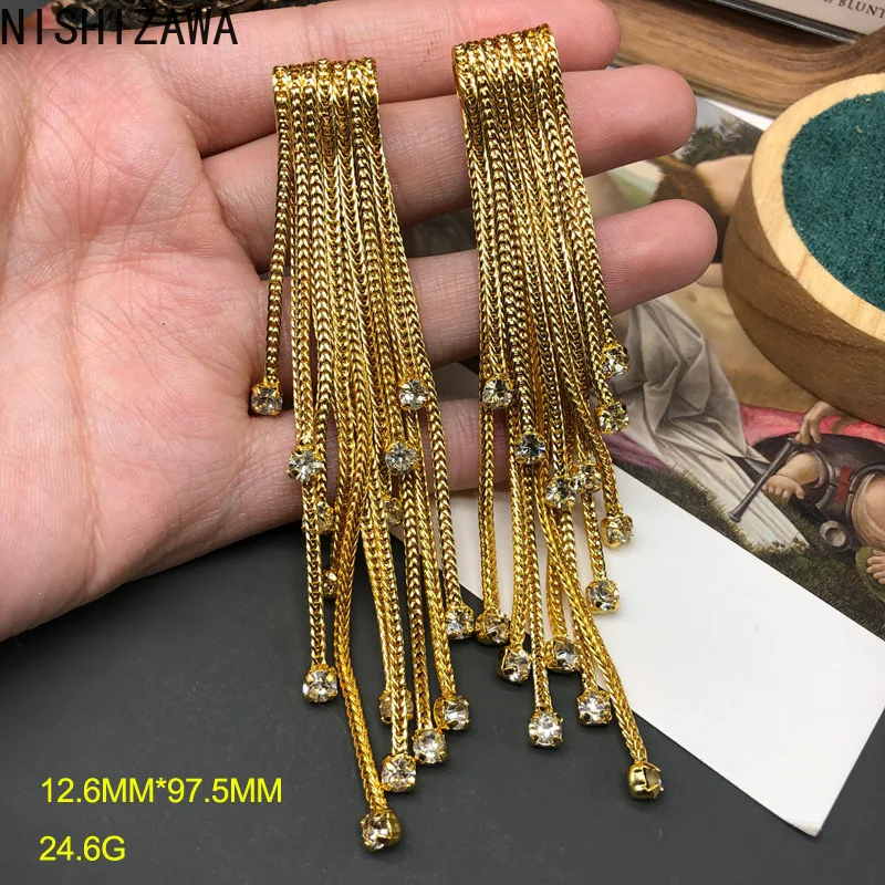NISHIZAWA Long Tassels Earrings for Women Palace Style Vintage Luxury Dinner Party Jewelry Fashion Elegant Aretes De Mujer 
NISHIZAWA Long Tassels Earrings for Women Palace Style Vintage Luxury Dinner Party Jewelry Fashion Elegant Aretes De Mujer