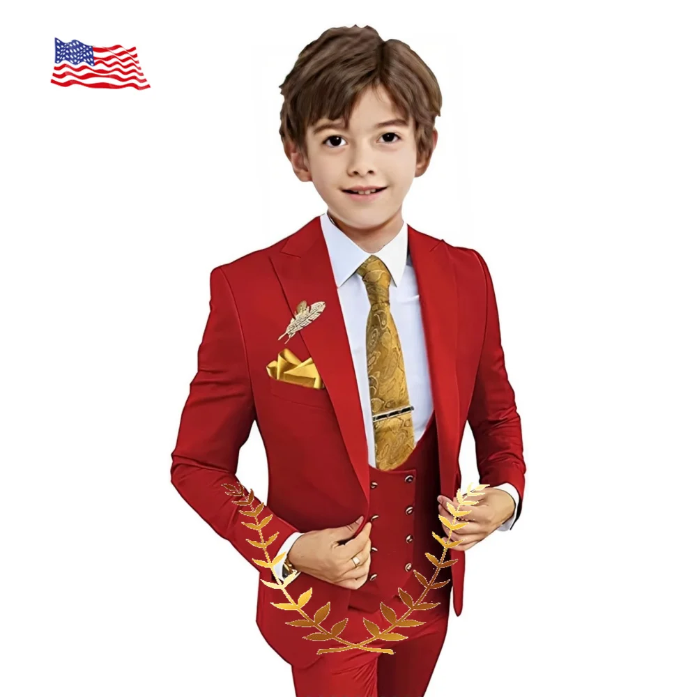 Wedding Boys Suit 3 Piece Jacket Vest Pants Kids Tuxedo 2-16 Years Old Children Party Clothes Fashion Outfit
Wedding Boys Suit 3 Piece Jacket Vest Pants Kids Tuxedo 2-16 Years Old Children Party Clothes Fashion Outfit