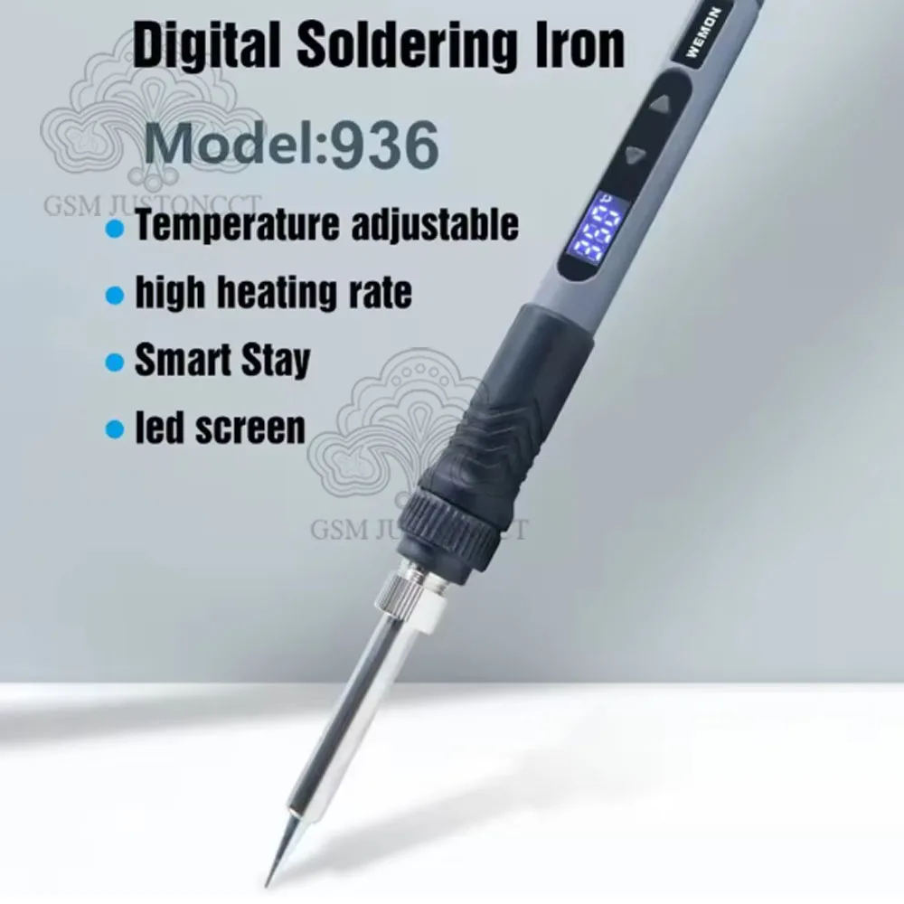 Паяльник WEMON 936 90 Вт с интеллектуальным цифровым дисплеем, портативный, 120 ~ 550 ℃ Набор сварочных инструментов с регулируемыми наконечниками серии 900M
Паяльник WEMON 936 90 Вт с интеллектуальным цифровым дисплеем, портативный, 120 ~ 550 ℃ Набор сварочных инструментов с регулируемыми наконечниками серии 900M