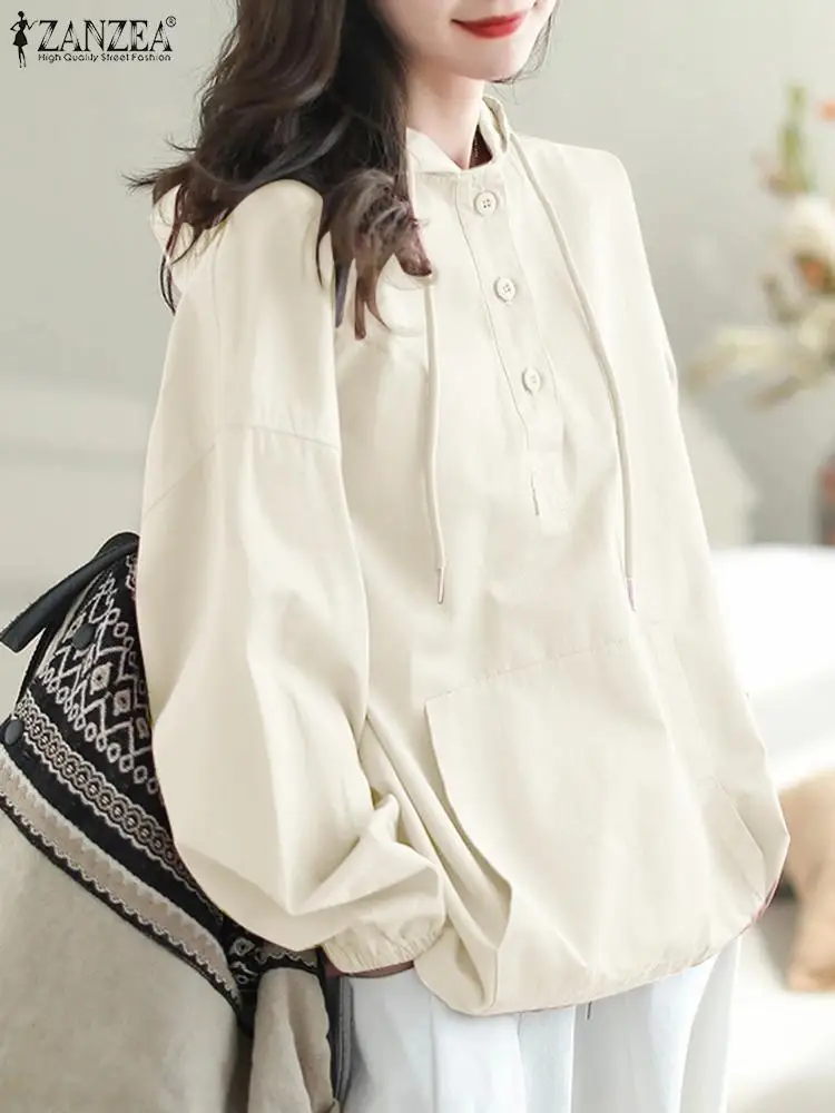ZANZEA Women Drawstring Outerwear 2023 Autumn Hooded Windbreaker Korean Fashion Pocket Sweatshirt Casual Loose Outdoor Pullover
ZANZEA Women Drawstring Outerwear 2023 Autumn Hooded Windbreaker Korean Fashion Pocket Sweatshirt Casual Loose Outdoor Pullover