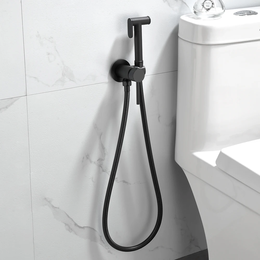 Black Wall Mounted Shower Spray Toilet Flush Valve Pressurized Water Quick Toilet Cleaning Hot and Cold Water Faucet
Black Wall Mounted Shower Spray Toilet Flush Valve Pressurized Water Quick Toilet Cleaning Hot and Cold Water Faucet