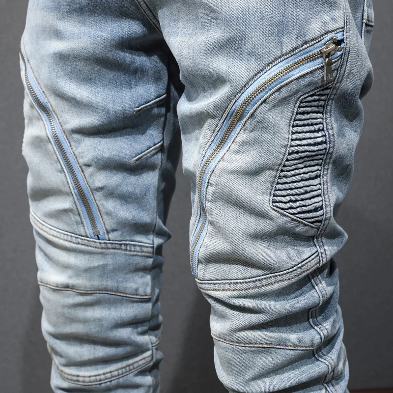 Fashion New JeansY2K Zipper Decoration Washed Nostalgic Stretch Slim Fit Retro Men's Blue Jeans High Street Designer Hip Hop Br
Fashion New JeansY2K Zipper Decoration Washed Nostalgic Stretch Slim Fit Retro Men's Blue Jeans High Street Designer Hip Hop Br