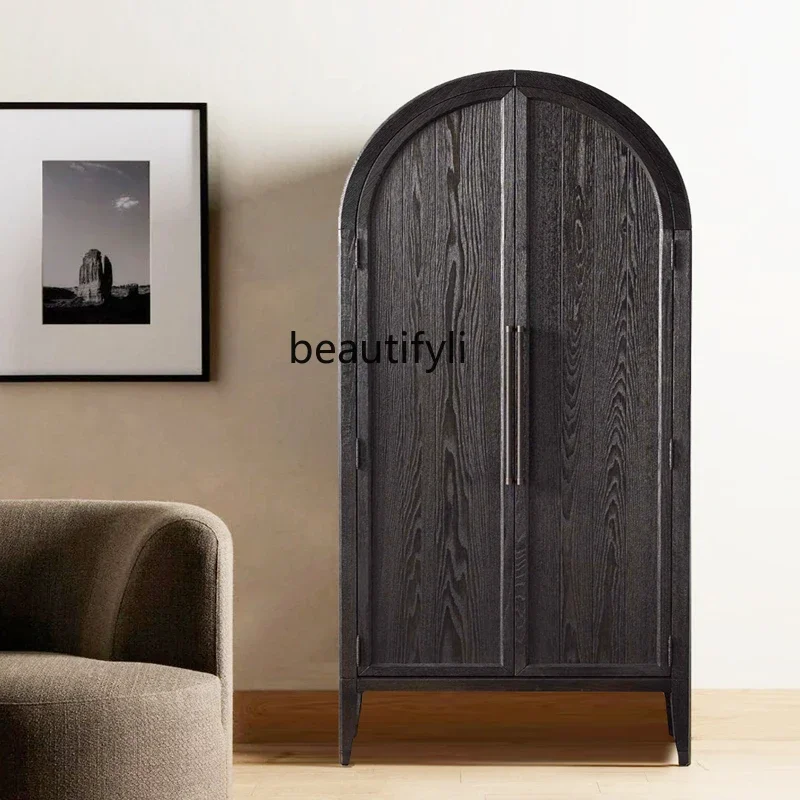 American retro black arched wardrobe, storage cabinet, living room entrance decoration, wardrobe
American retro black arched wardrobe, storage cabinet, living room entrance decoration, wardrobe