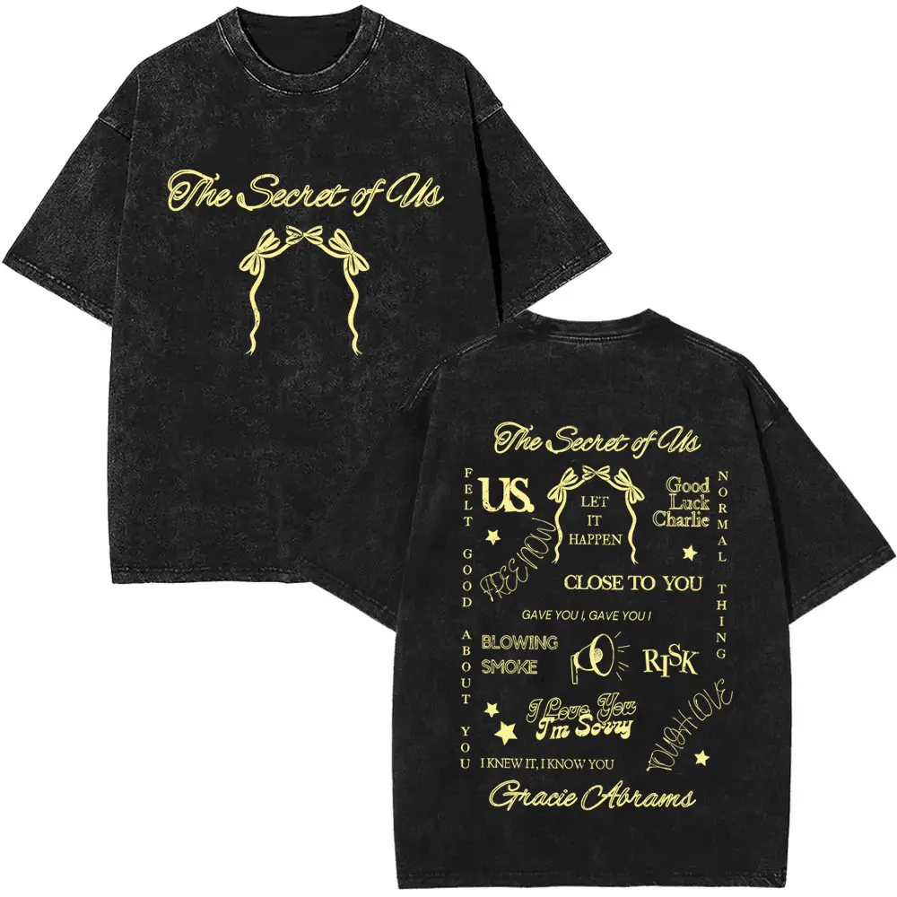Washed Gracie Abrams The Secret of Us Graphic T-shirt Men Women Casual Cotton Vintage T-shirts Unisex Fashion Oversized T Shirts
Washed Gracie Abrams The Secret of Us Graphic T-shirt Men Women Casual Cotton Vintage T-shirts Unisex Fashion Oversized T Shirts