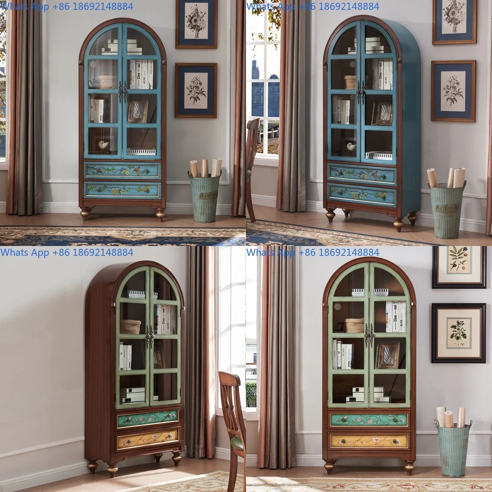 American style wooden bookcase with glass dining side cabinet large capacity ready to assemble storage cabinet for living room
American style wooden bookcase with glass dining side cabinet large capacity ready to assemble storage cabinet for living room