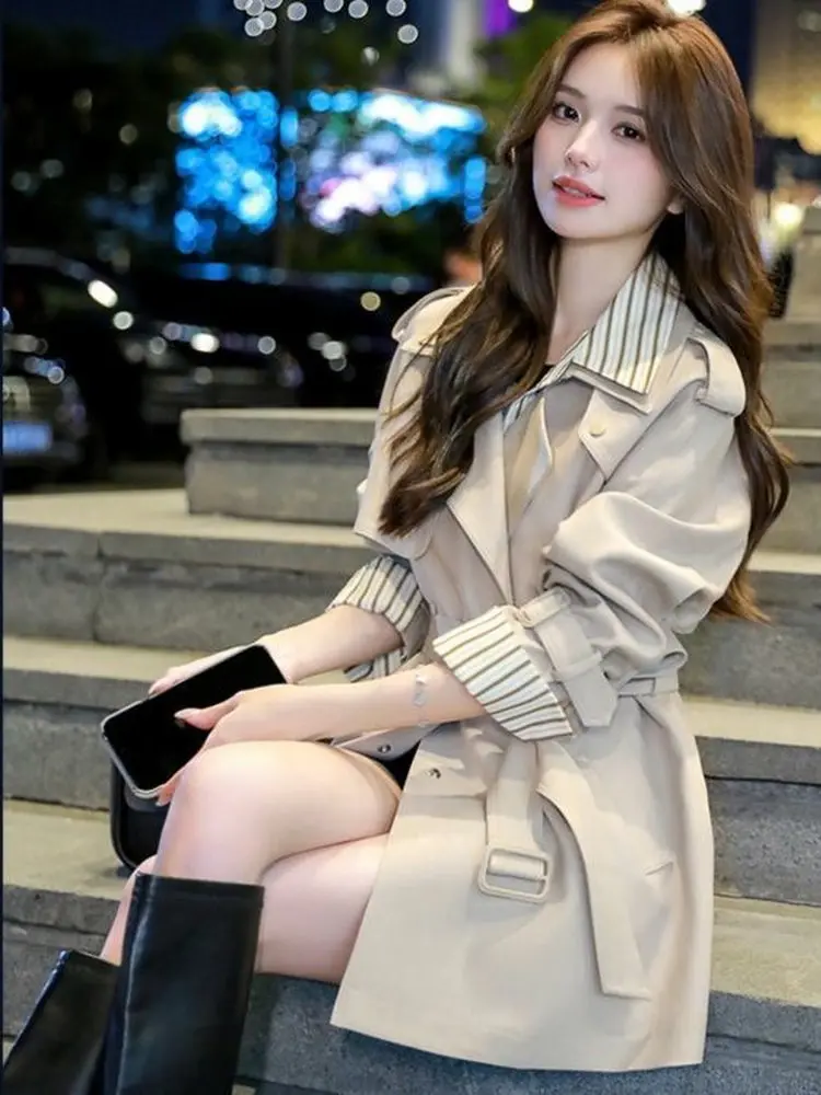 Loose Casual Style Women's Windbreaker Jacket Korean Version Spring New Design Slimming High-End Feel Small Size 2025
Loose Casual Style Women's Windbreaker Jacket Korean Version Spring New Design Slimming High-End Feel Small Size 2025