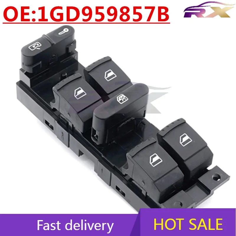 NEW:1GD959857B Suitable for Volkswagen Glass Lift Control Switch Electric window adjustment main switch
NEW:1GD959857B Suitable for Volkswagen Glass Lift Control Switch Electric window adjustment main switch