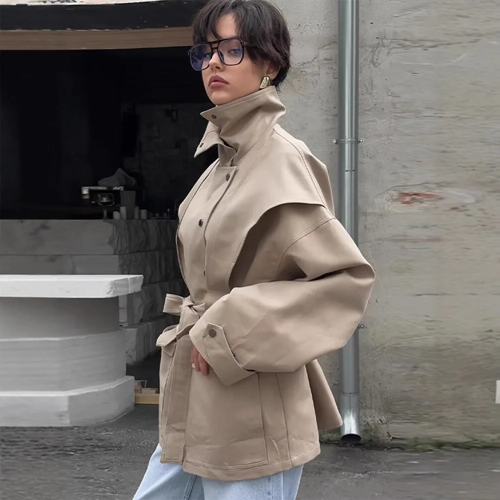 Women's Top 2026 Spring and Autumn Simple Belt Long Sleeve Solid Color Collar Windbreaker for Women
Women's Top 2026 Spring and Autumn Simple Belt Long Sleeve Solid Color Collar Windbreaker for Women