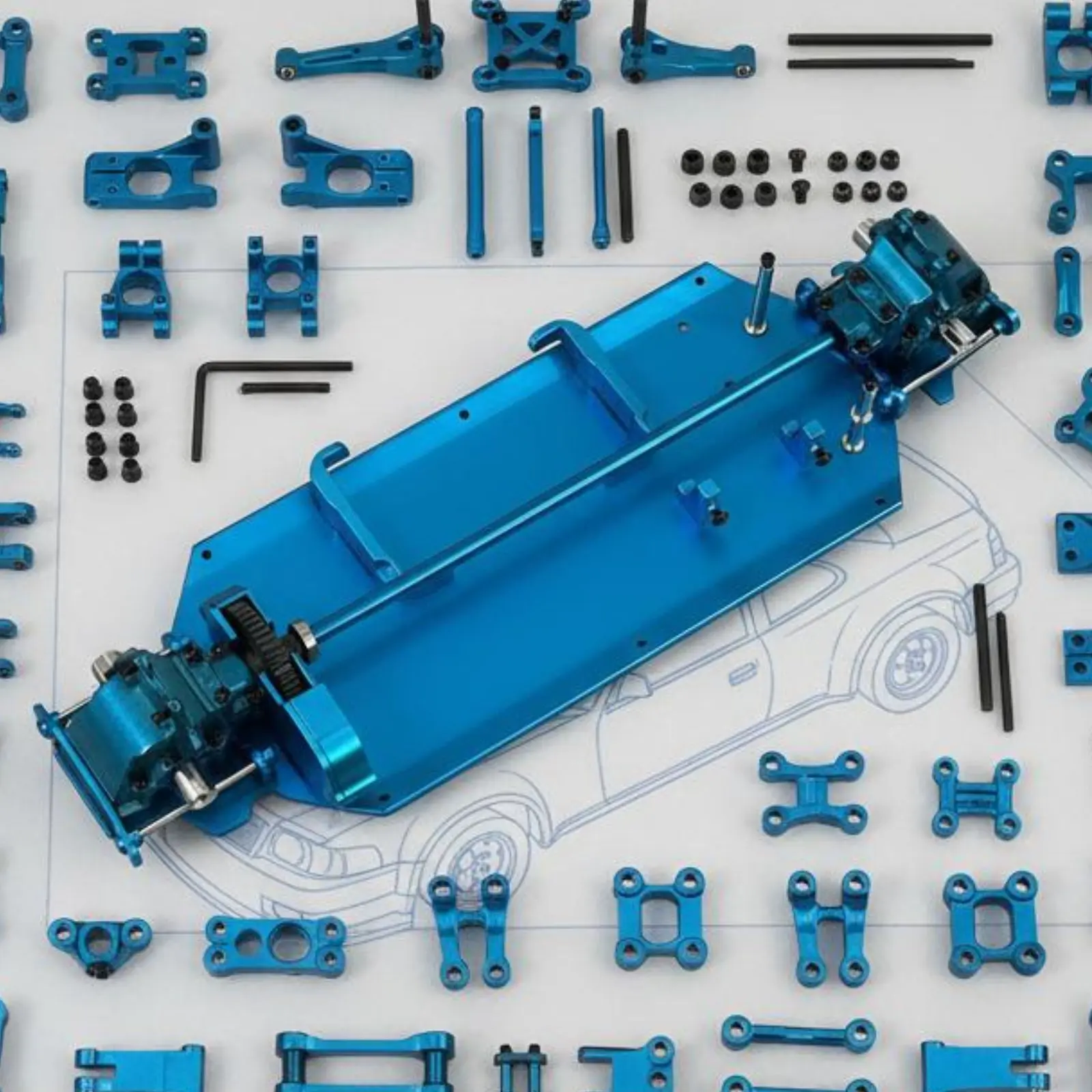 1/12 Scale Car Drivetrain Kit High Performance Metal RC Car Chassis Kit Hobby Part Stable Base Adaptable Design
1/12 Scale Car Drivetrain Kit High Performance Metal RC Car Chassis Kit Hobby Part Stable Base Adaptable Design