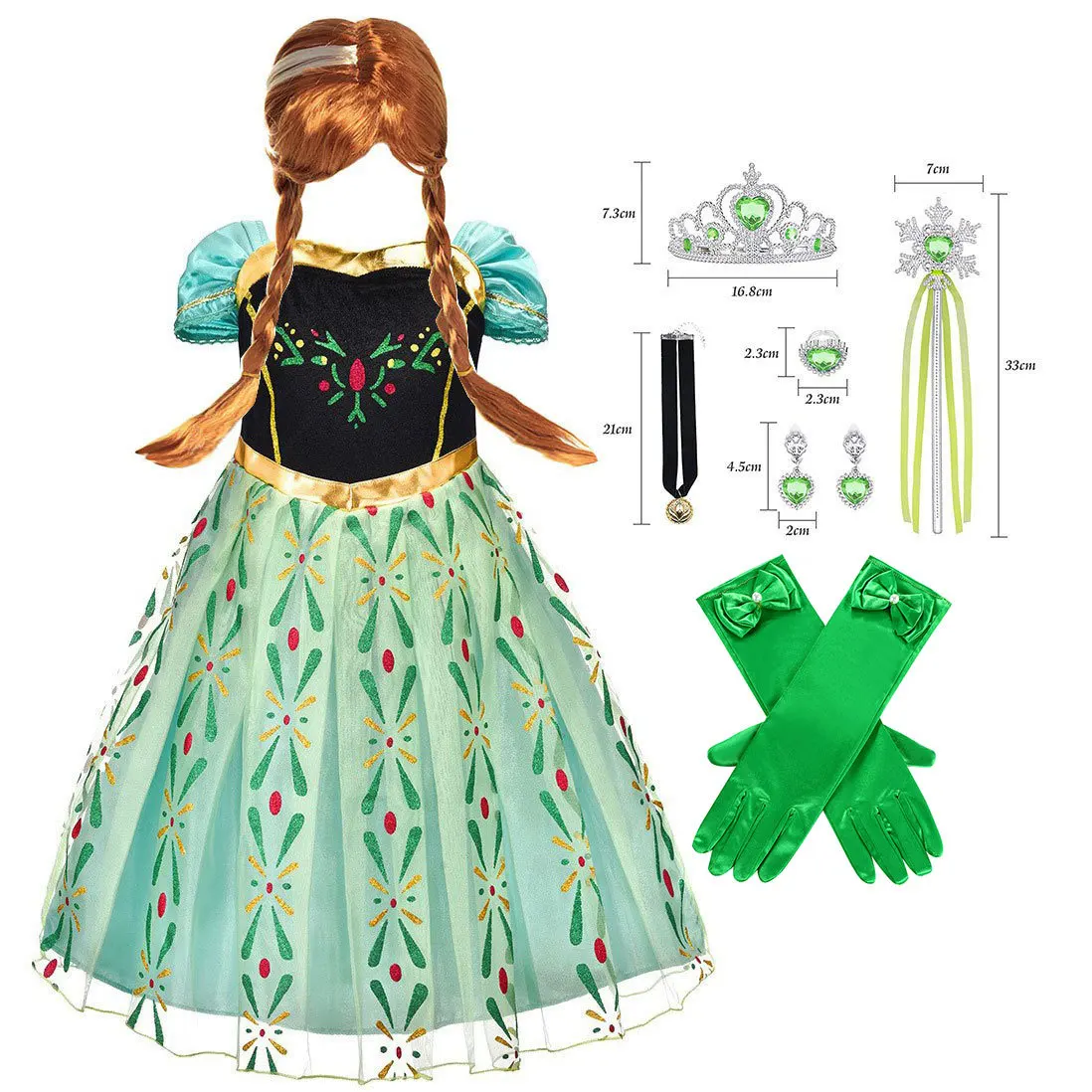 Generic Frozen Anna Princess Dress Glitter Tulle Green Party Gown For Little Girls Cosplay Birthday Halloween Theme Costume Gift
Generic Frozen Anna Princess Dress Glitter Tulle Green Party Gown For Little Girls Cosplay Birthday Halloween Theme Costume Gift