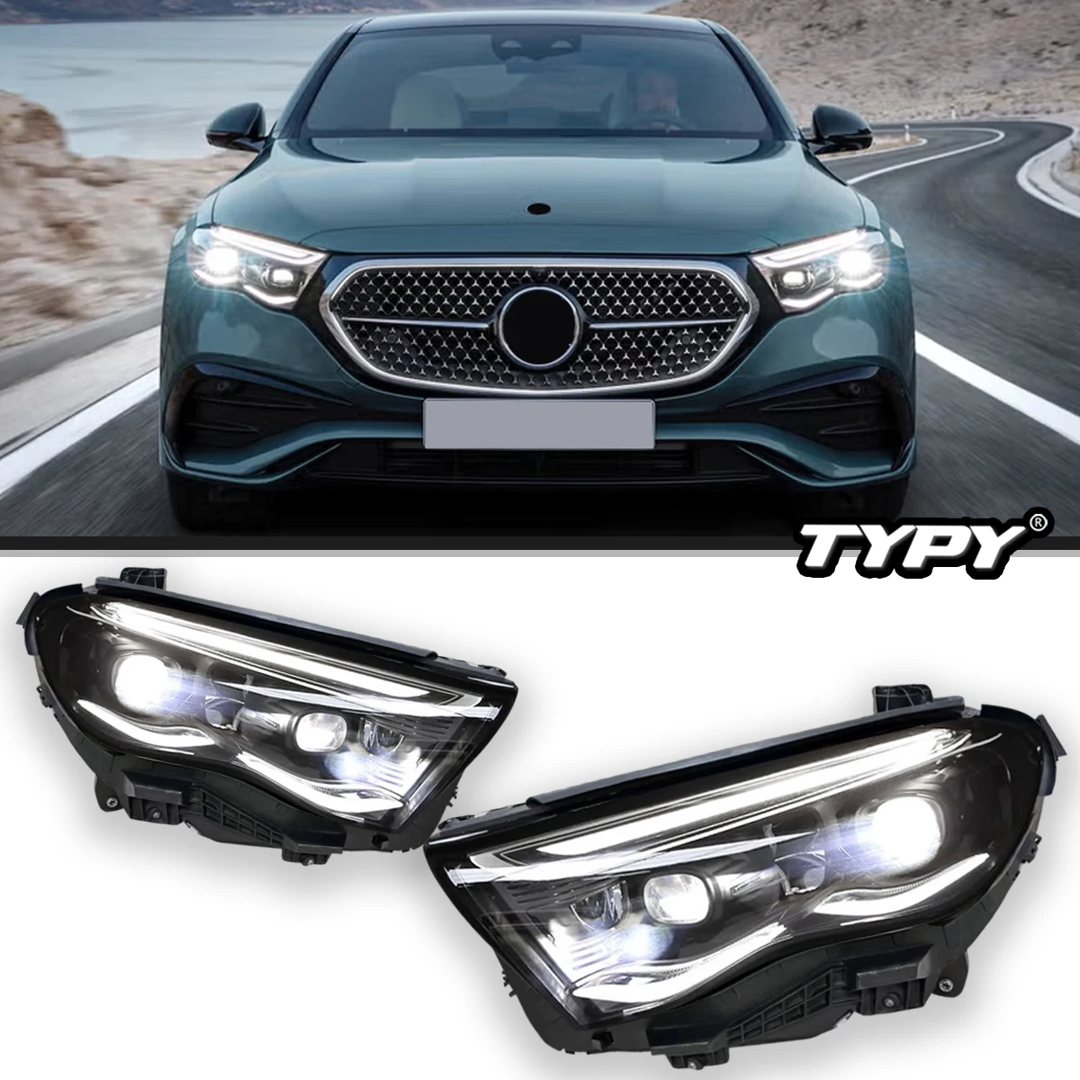 TYPY Car Head Lamp For Benz E-Class W214 LED Headlight 2024-2025 E300 DRL Signal Projector Lens Matrix Laser Headlight
TYPY Car Head Lamp For Benz E-Class W214 LED Headlight 2024-2025 E300 DRL Signal Projector Lens Matrix Laser Headlight