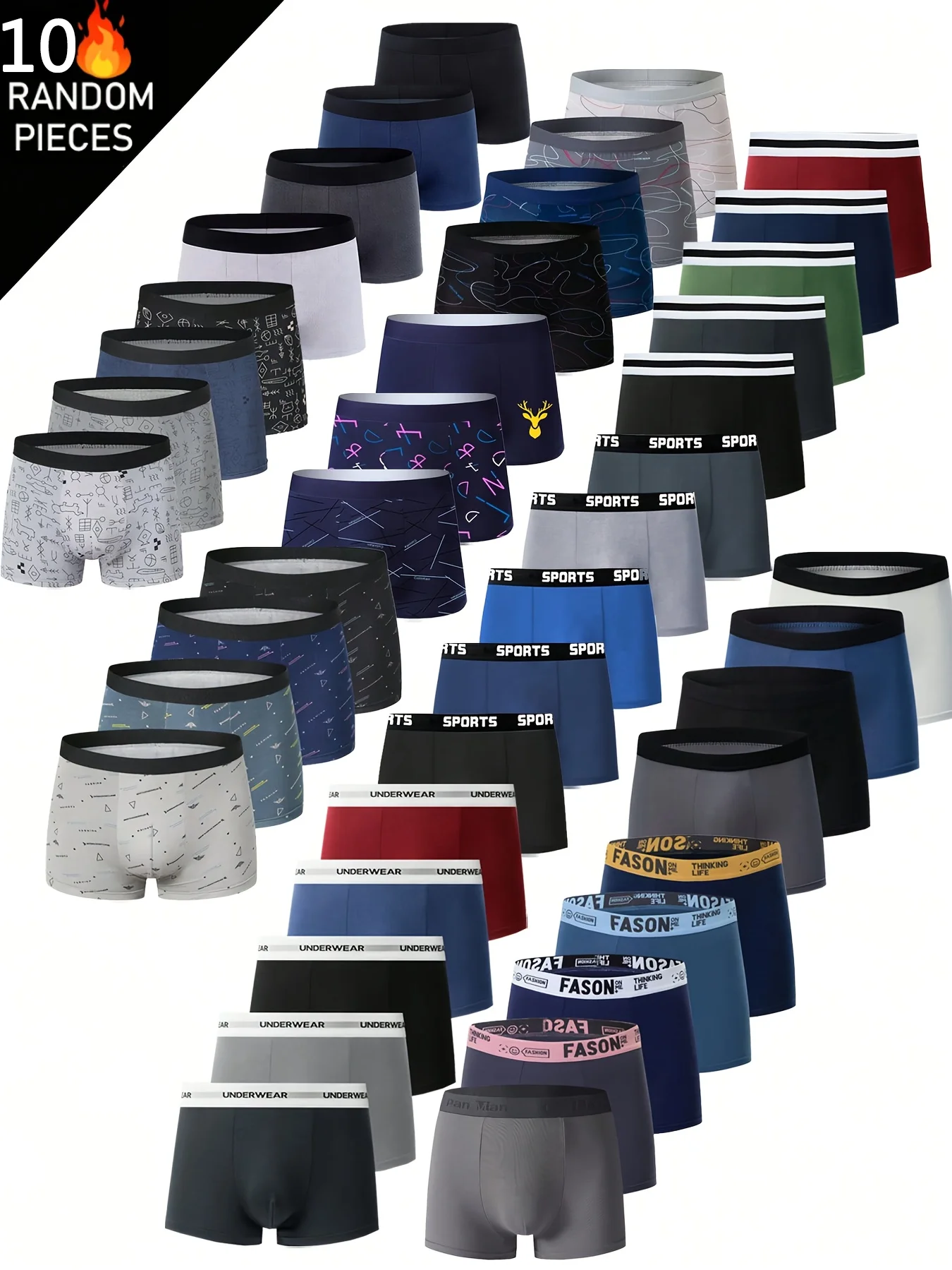 10 шт., мужские трусы-боксеры с случайным принтом, ультра мягкие, удобные, приятные для кожи, плотно прилегающие, дышащее, легкое, повседневное нижнее белье для
10 шт., мужские трусы-боксеры с случайным принтом, ультра мягкие, удобные, приятные для кожи, плотно прилегающие, дышащее, легкое, повседневное нижнее белье для