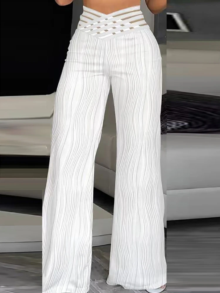 New Hollow Loungewear Flare Pants Women Spring Summer Solid Patchwork Casual Slim Fit Elastic Waist Ladies Trousers Dropshipping
New Hollow Loungewear Flare Pants Women Spring Summer Solid Patchwork Casual Slim Fit Elastic Waist Ladies Trousers Dropshipping