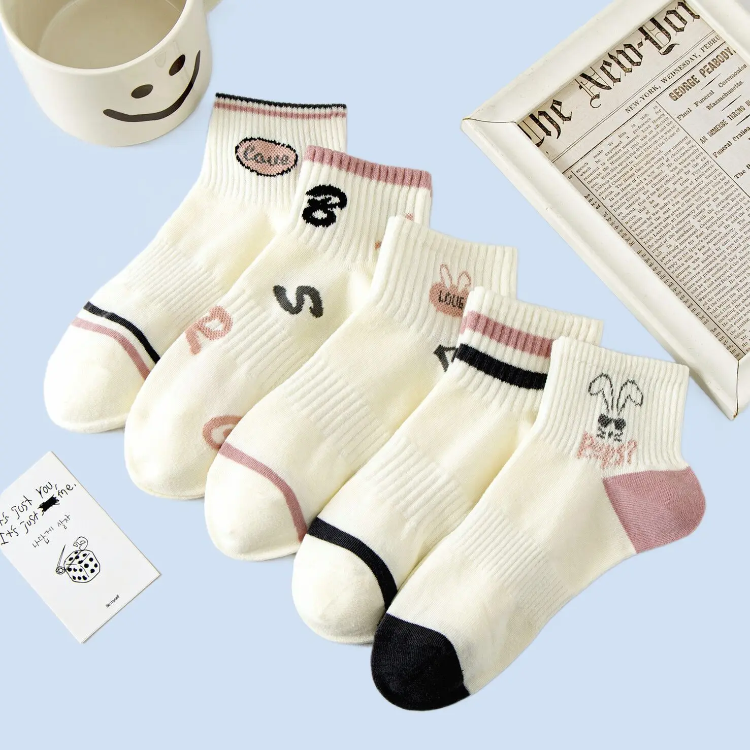 5/10 Pairs Women's Socks Pink Rabbit Cotton Socks Student Shallow Mouth Socks Sports Autumn Breathable New Pink Trendy Socks
5/10 Pairs Women's Socks Pink Rabbit Cotton Socks Student Shallow Mouth Socks Sports Autumn Breathable New Pink Trendy Socks