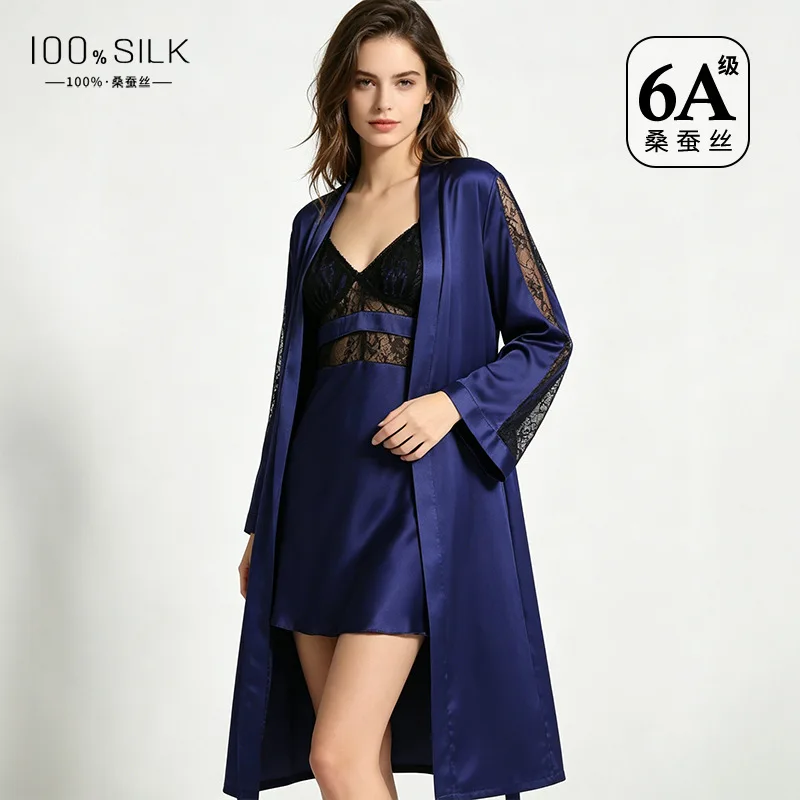 2026 Summer Women 100% Mulberry Silk Robe Slip Dress Sexy Mini Nightgown Elegant Home Loungewear
2026 Summer Women 100% Mulberry Silk Robe Slip Dress Sexy Mini Nightgown Elegant Home Loungewear