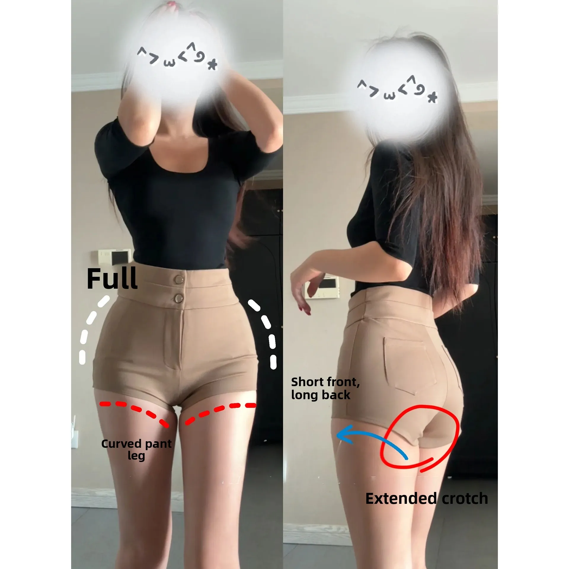 High Waist Elastic Short Pants Women's Casual Style Double Buckle Three Color Slimming Tight Fit Hot Shorts Stylish Versatile
High Waist Elastic Short Pants Women's Casual Style Double Buckle Three Color Slimming Tight Fit Hot Shorts Stylish Versatile