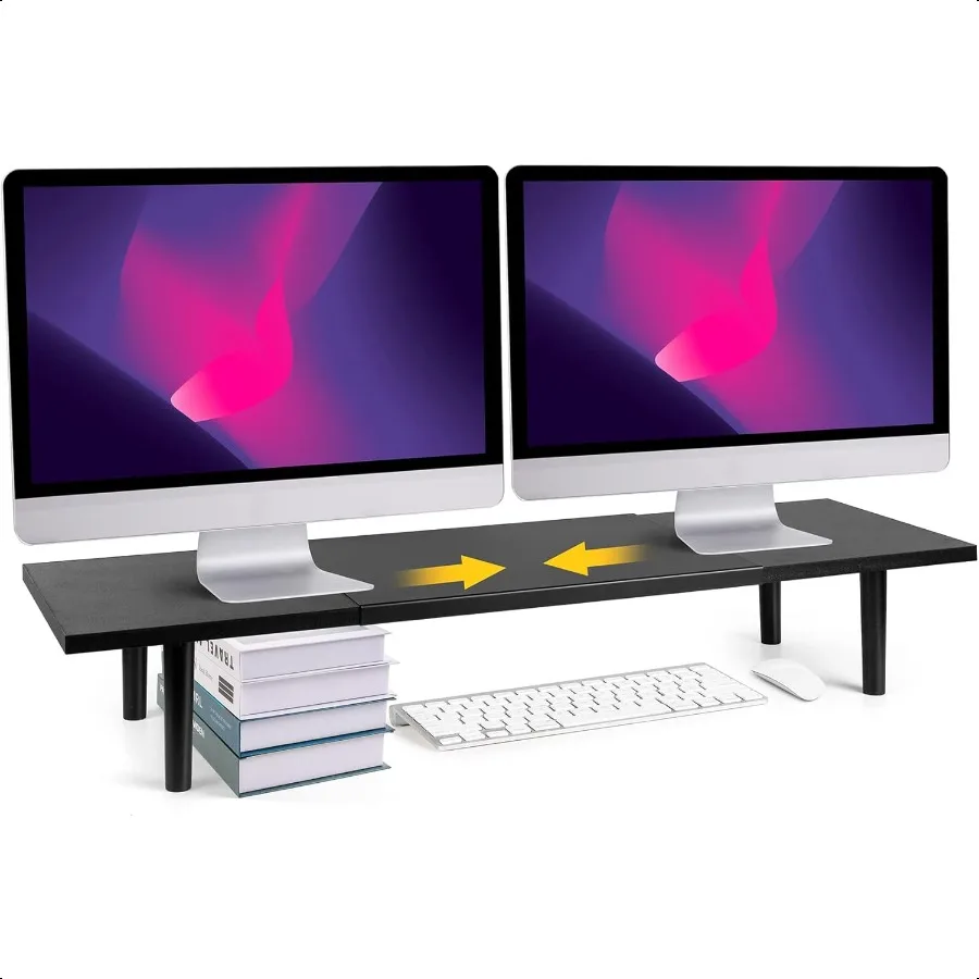 DualMonitorStandRiserForDesk Adjustable Length 3240 InchLarge Desktop Computer Monitor Riser For 2 ScreensDesk Shelf Organizer
DualMonitorStandRiserForDesk Adjustable Length 3240 InchLarge Desktop Computer Monitor Riser For 2 ScreensDesk Shelf Organizer