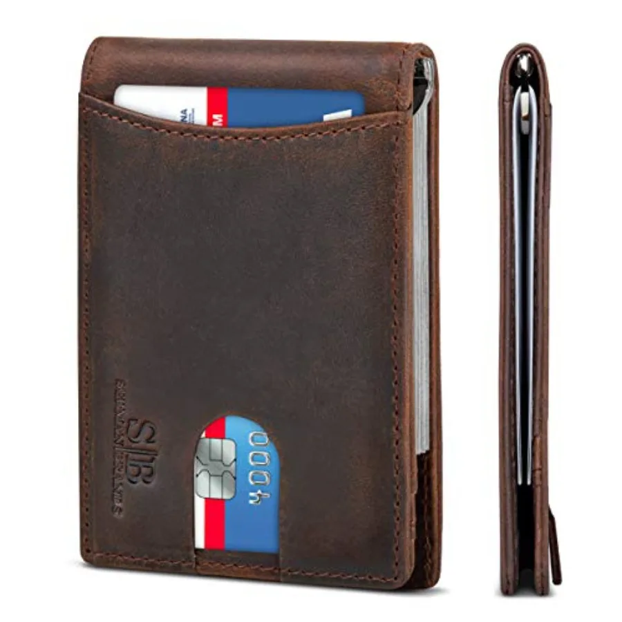 SERMAN BRANDS RFID Blocking Slim Bifold Genuine Leather Minimalist Front Pocket Wallets for Men with Money Clip Thin Mens
SERMAN BRANDS RFID Blocking Slim Bifold Genuine Leather Minimalist Front Pocket Wallets for Men with Money Clip Thin Mens