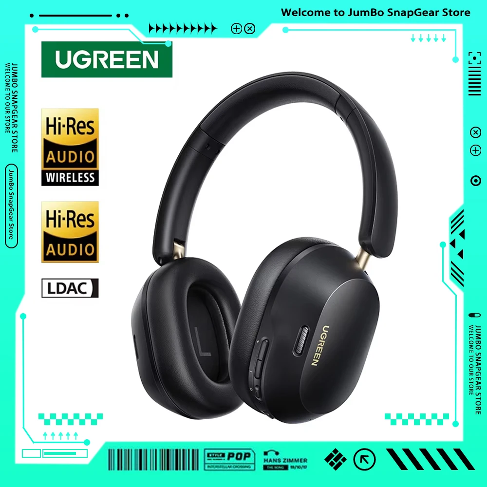 UGREEN Max5c Wireless Bluetooth Headphones ANC 43dB Active Noise Cancellation Hi-Res LDAC 75H Spatial Audio Earphones Headset
UGREEN Max5c Wireless Bluetooth Headphones ANC 43dB Active Noise Cancellation Hi-Res LDAC 75H Spatial Audio Earphones Headset
