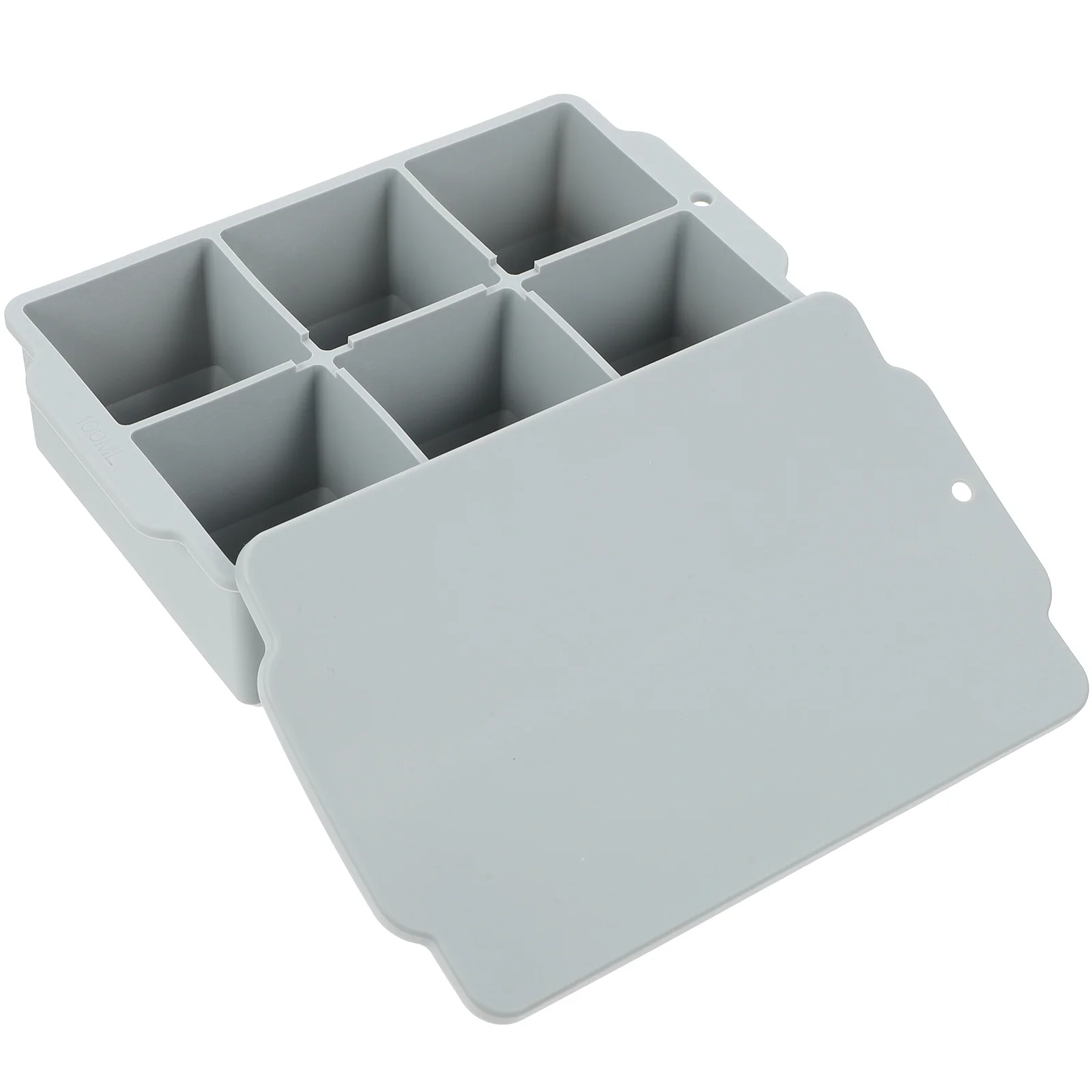 6 Holes Silicone Ice Cube Mold Grey Cover Kitchen Household Freezer Beverage Tools Tray Square Mold for Cocktail Juice Coffee
6 Holes Silicone Ice Cube Mold Grey Cover Kitchen Household Freezer Beverage Tools Tray Square Mold for Cocktail Juice Coffee