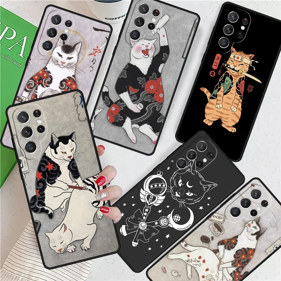 Animal Cat Tattoo For Samsung Galaxy S24 Ultra S21 S22 S8 S9 S10E Note 10 20 Plus FE S23 Phone case Cover Coque
Animal Cat Tattoo For Samsung Galaxy S24 Ultra S21 S22 S8 S9 S10E Note 10 20 Plus FE S23 Phone case Cover Coque