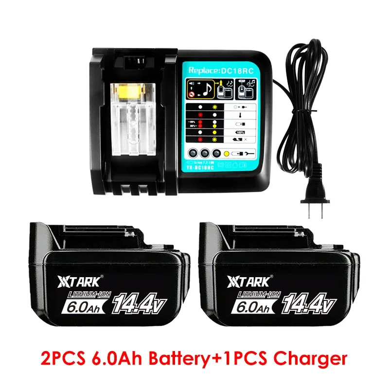 14.4V 6.0Ah BL1460 BL1430 1415 194066-1 Rechargeable Li-ion Battery for Makita Power Tools
14.4V 6.0Ah BL1460 BL1430 1415 194066-1 Rechargeable Li-ion Battery for Makita Power Tools