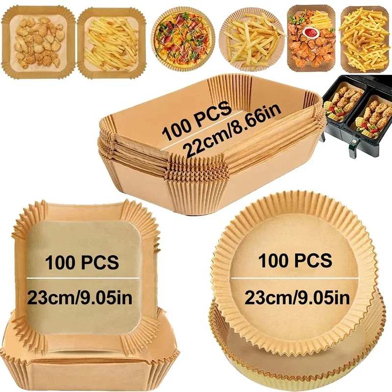 Large Air fryer Baking Paper 23cm Square/Round/Rectangle AirFryer Disposable Parchment Paper Liner Oven Mat Baking Accessories
Large Air fryer Baking Paper 23cm Square/Round/Rectangle AirFryer Disposable Parchment Paper Liner Oven Mat Baking Accessories