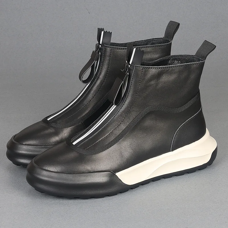 Tide brand men's leather boots leather platform all-fit high-top shoes fashion trend cowhide breathable casual ankle boots
Tide brand men's leather boots leather platform all-fit high-top shoes fashion trend cowhide breathable casual ankle boots