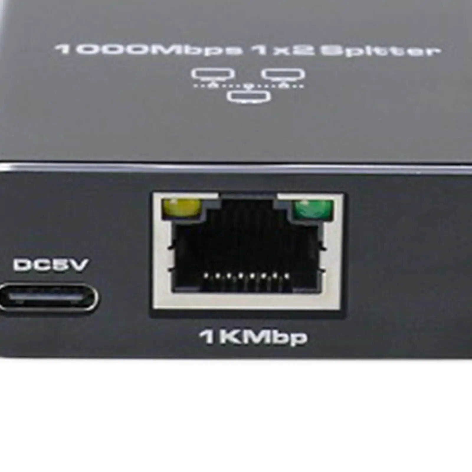 Splitter Adapter Wide Compatibility Transfer Speed 1000Mbps 1x2 Splitter Ethernet Splitter for Cat6 Cat7 Network Devices