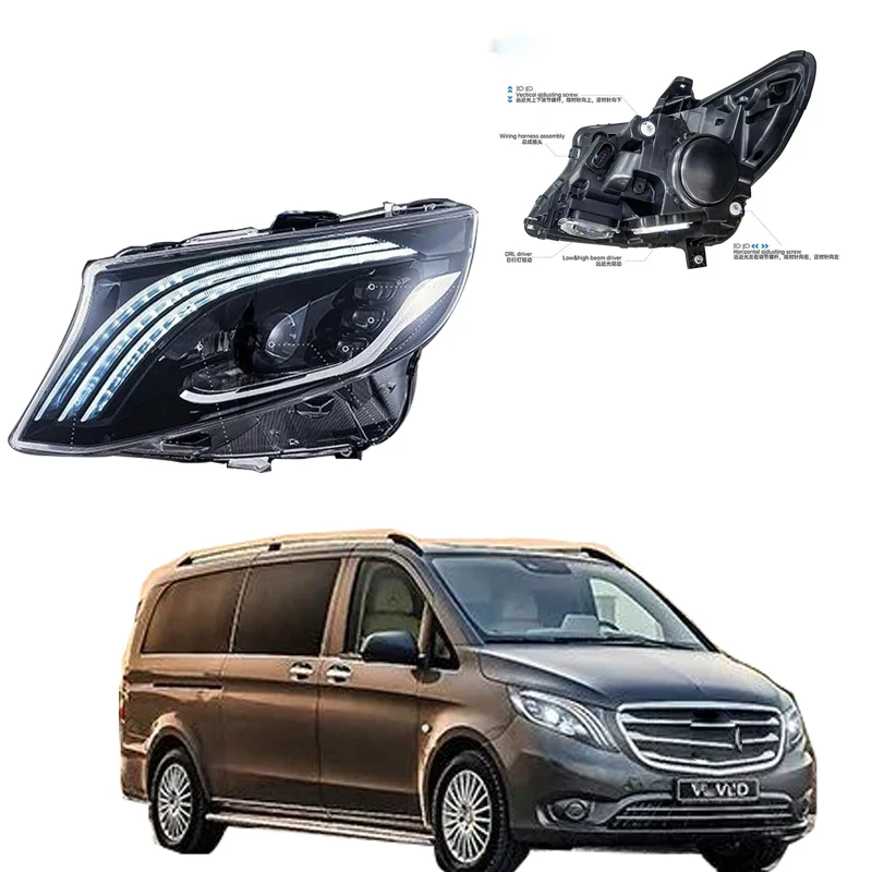 High Quality Easy Installation For Mercedes-Benz Vito LED Headlights From 2016 Onwards
High Quality Easy Installation For Mercedes-Benz Vito LED Headlights From 2016 Onwards