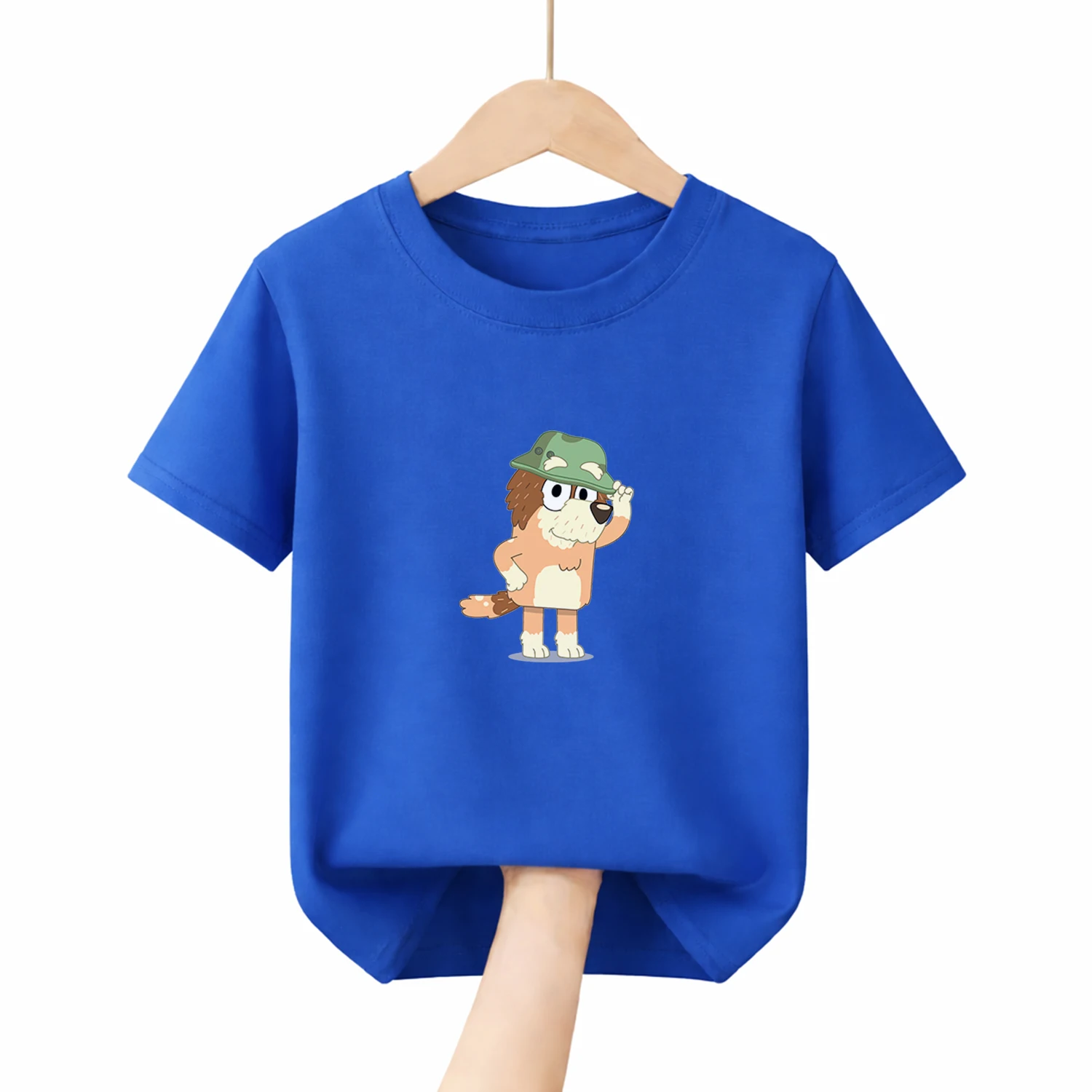 Детская хлопковая футболка с персонажем Блуи, свободного кроя, удобная для ношения
Детская хлопковая футболка с персонажем Блуи, свободного кроя, удобная для ношения